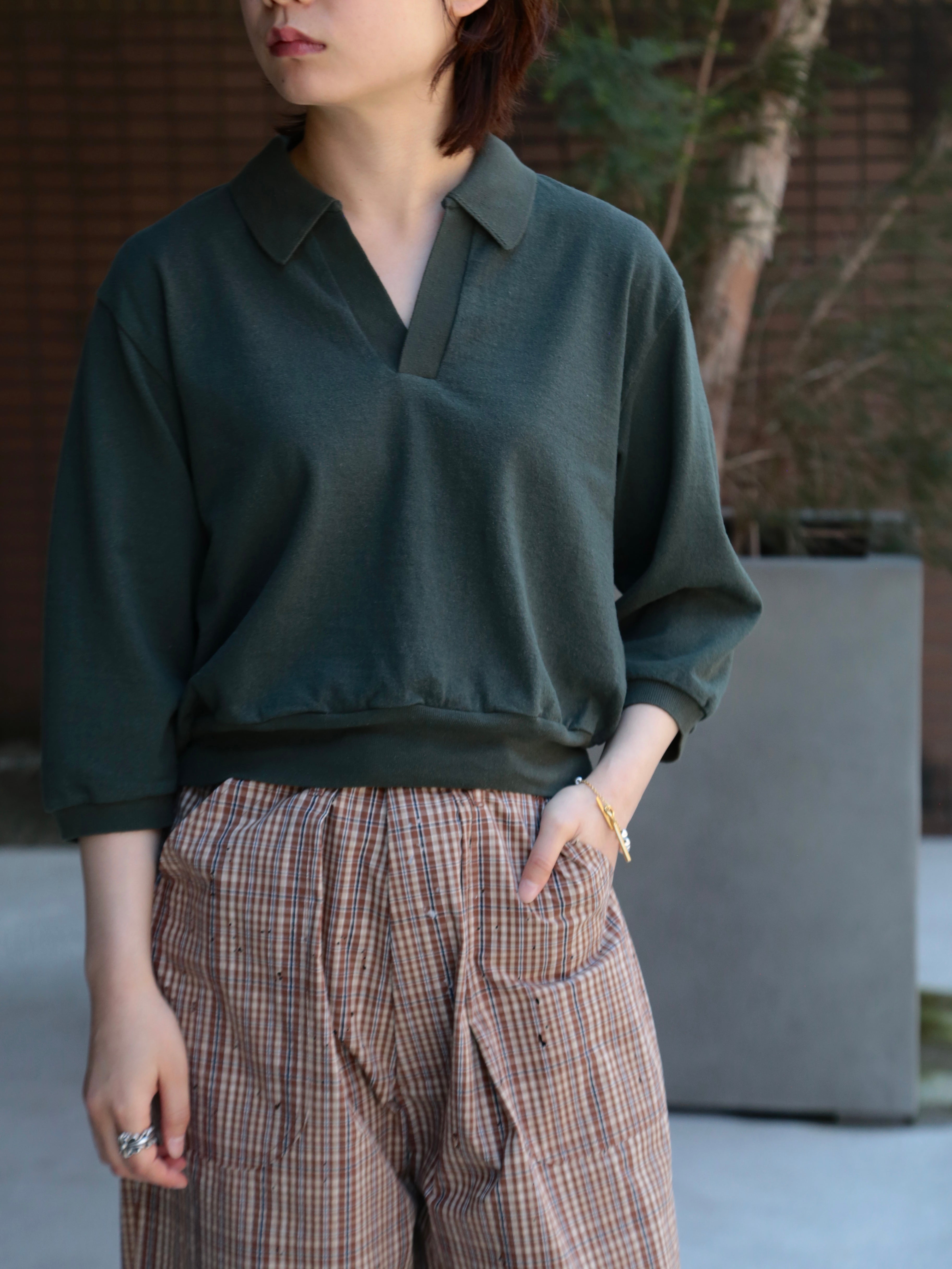 トップス blurhms Knit BHS24F021 blurhms】Co/Silk Nep Skipper Cropped Sleeve (Womens) – End on End.