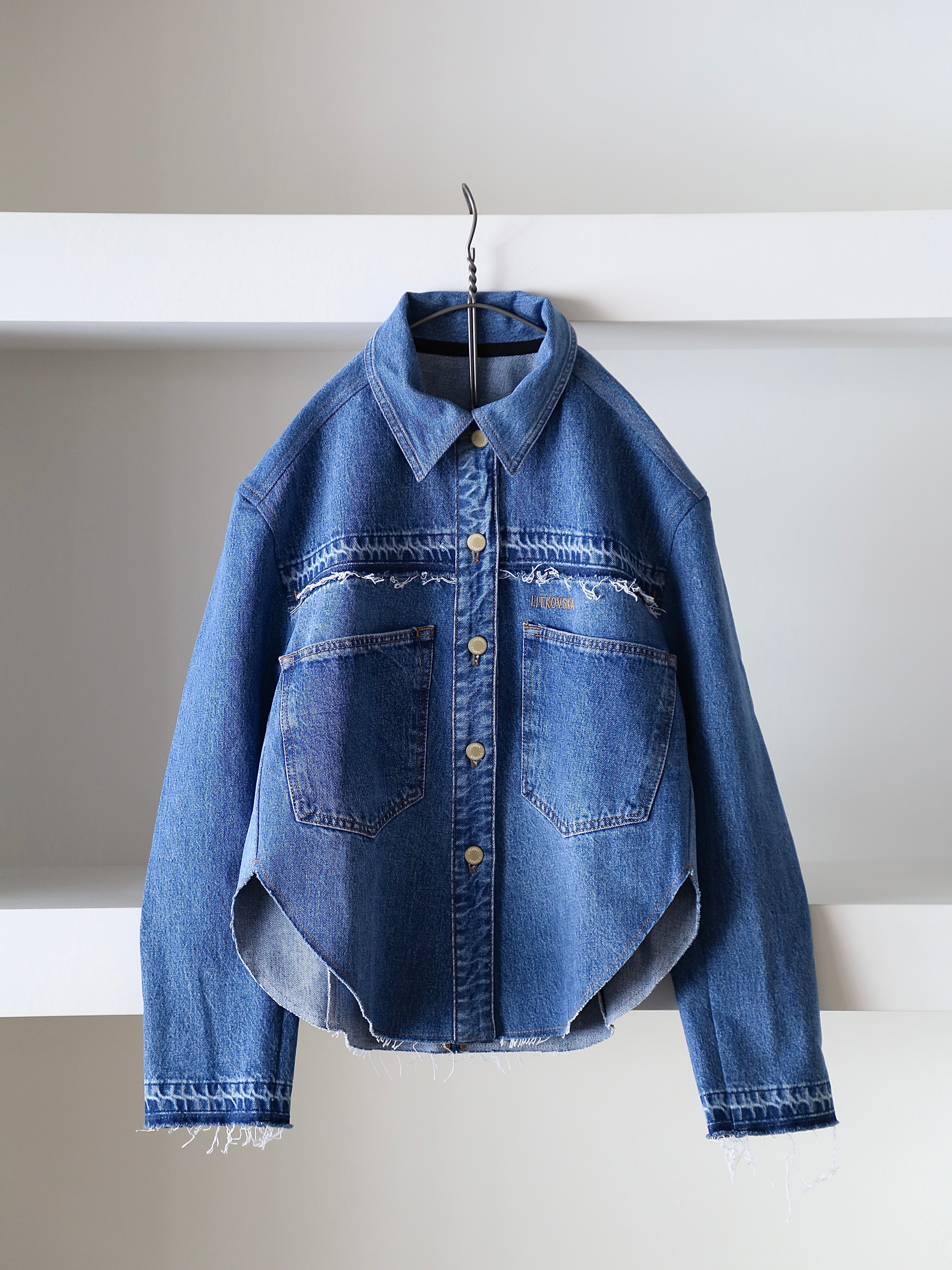 LITKOVSKA】Frayed Denim Shirt – End on End.