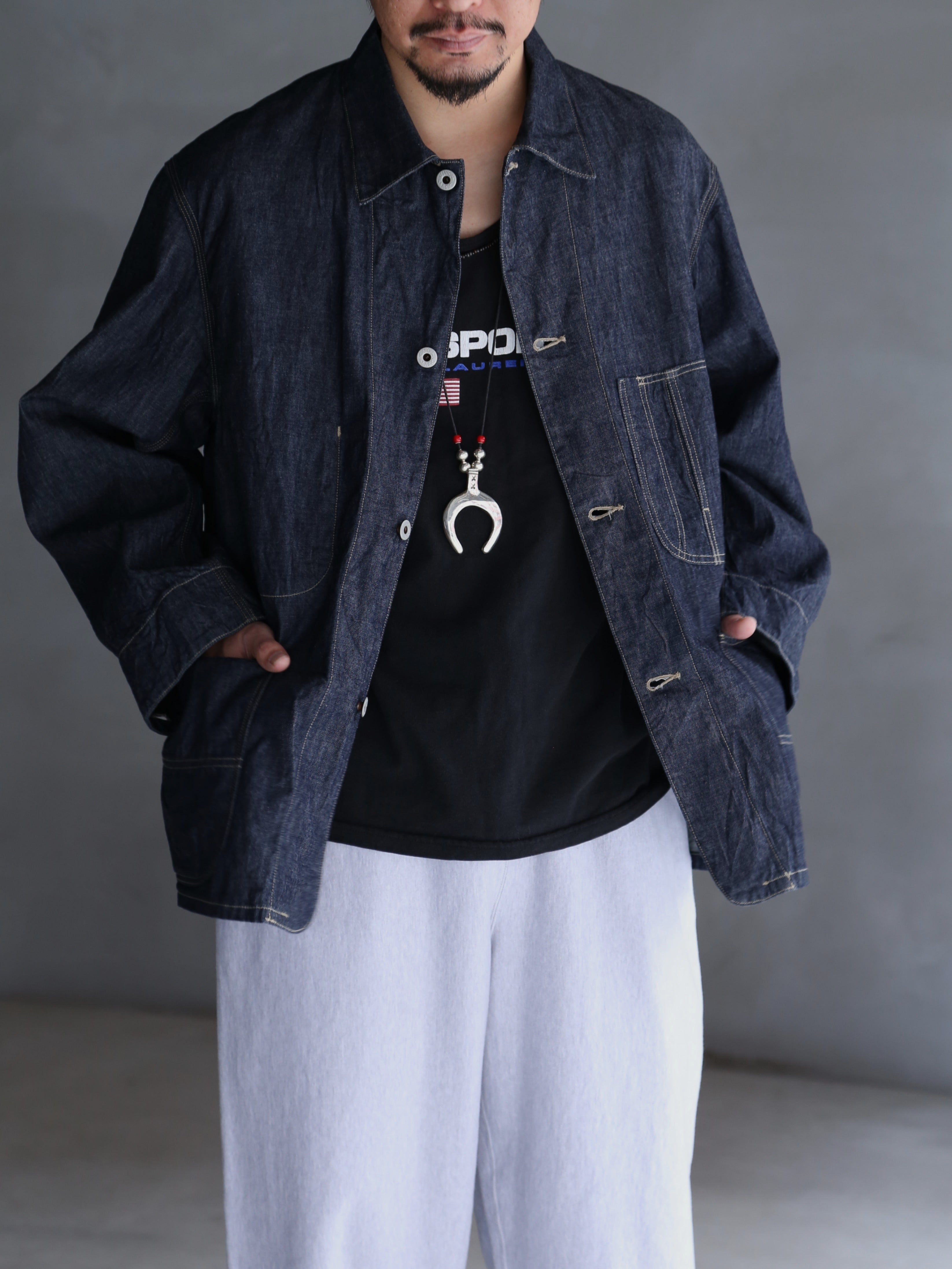 blurhmsROOTSTOCK】Light oz Denim Coverall – End on End.