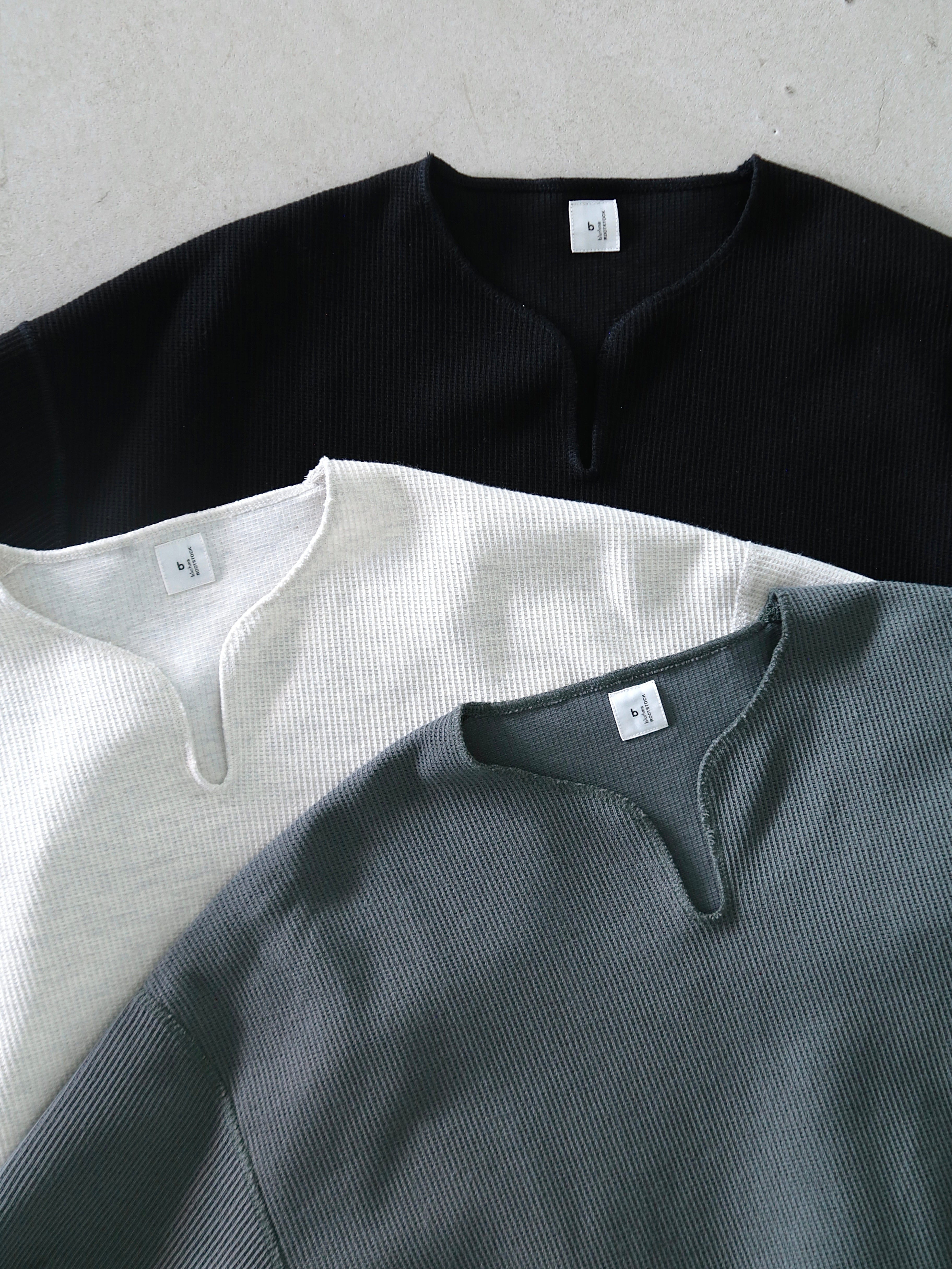 トップス blurhms Rough&Smooth Thermal Over-neck 2 blurhmsROOTSTOCK】Rough&Smooth Thermal Over-neck (Mens) – End on End.