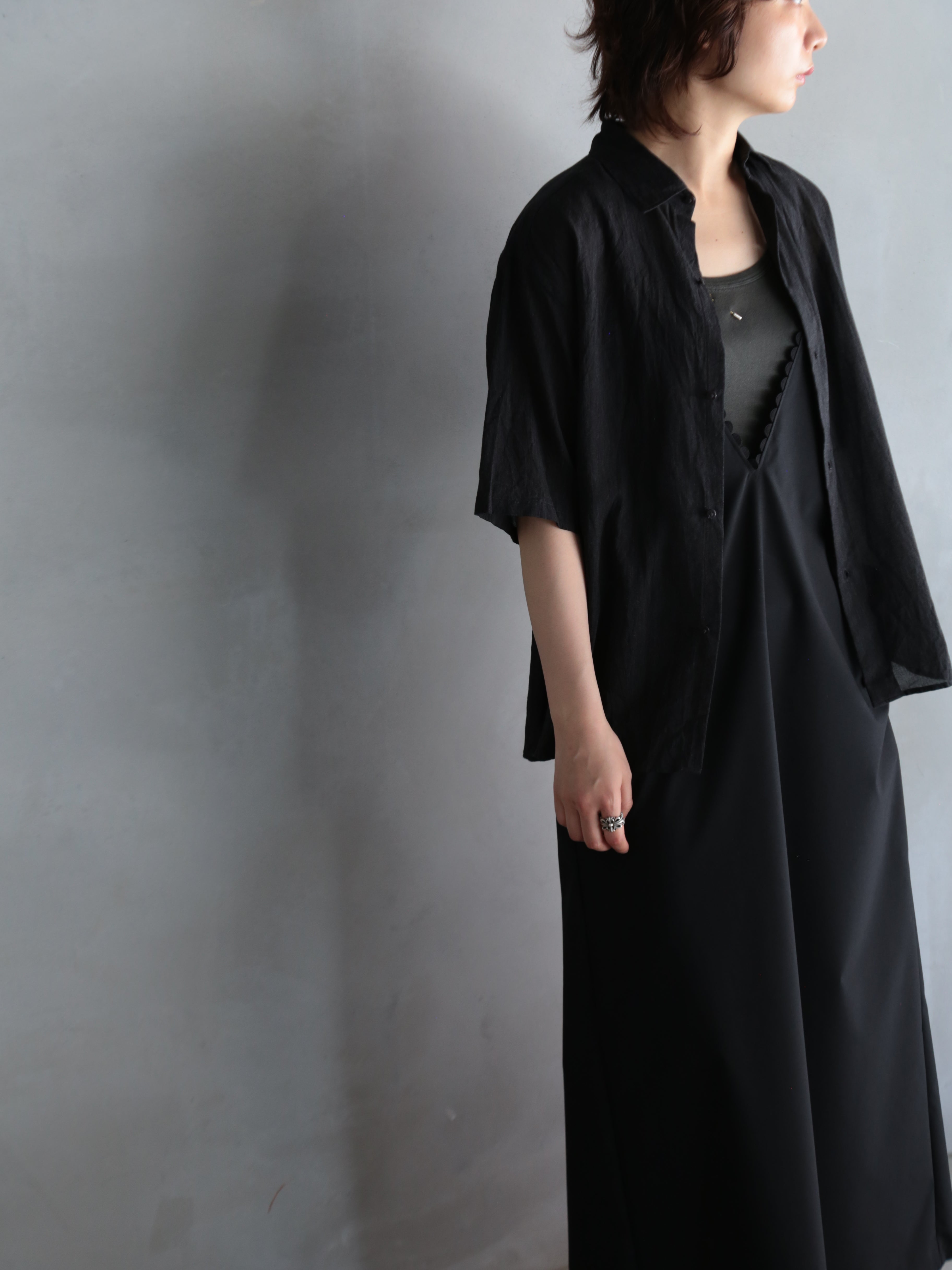 blurhms】Silk-Co Voile Half-Sleeve Shirt (Womens) – End on End.