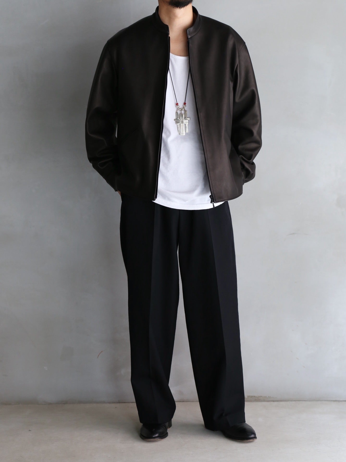 blurhms】Lamb Leather Zip Short Jacket (Mens) – End on End.