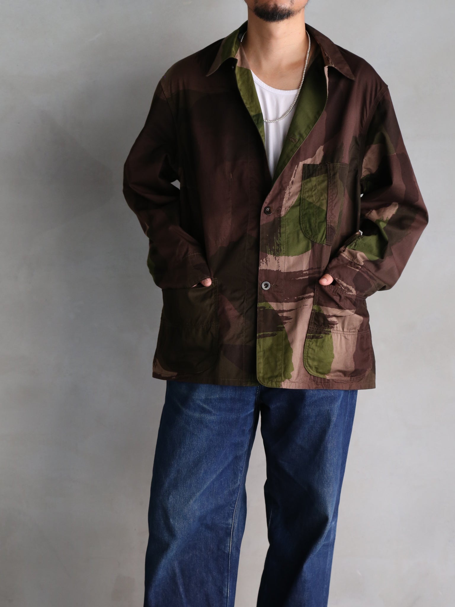 【blurhmsROOTSTOCK】Brush Stroke Camo Coverall (Mens)