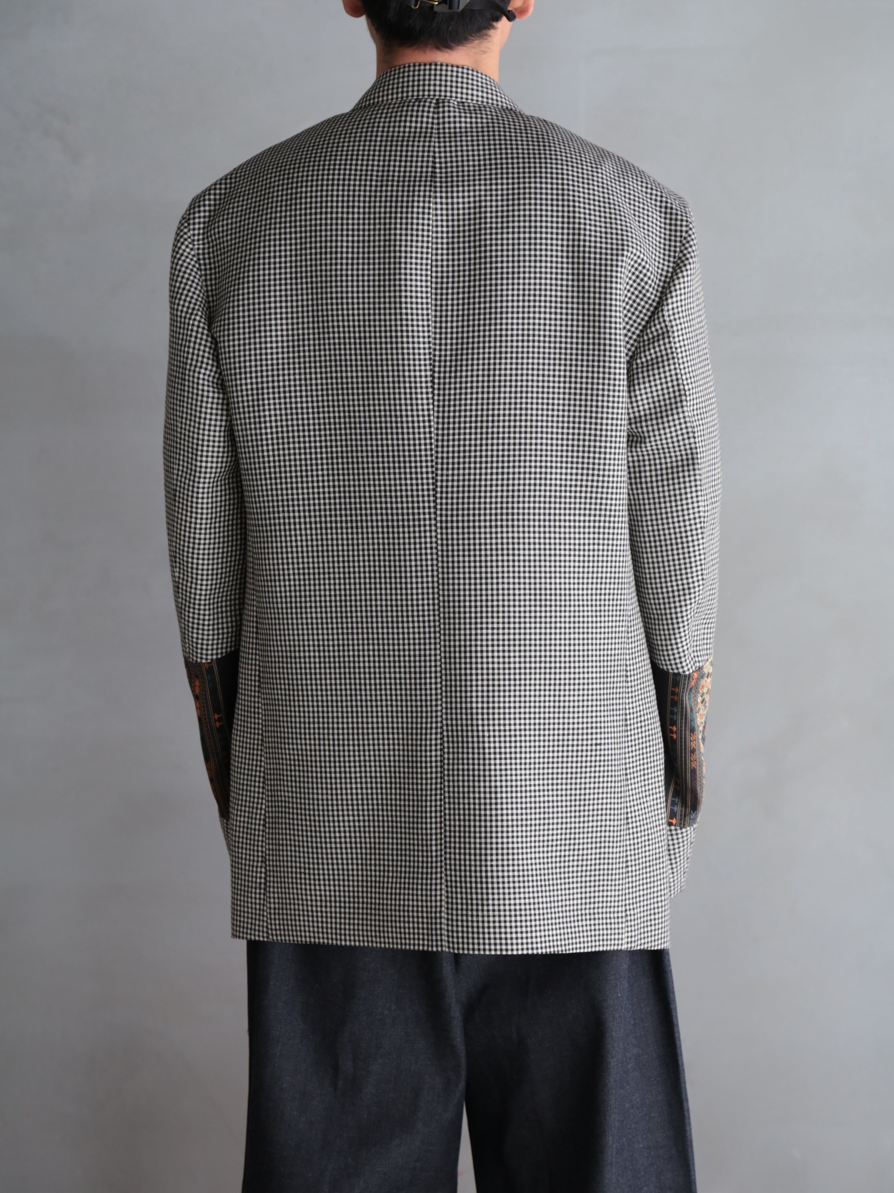 CLASS】CCGS05UNI B LINEN WOOL CHECK JACKET (DORMEUIL) – End on End.
