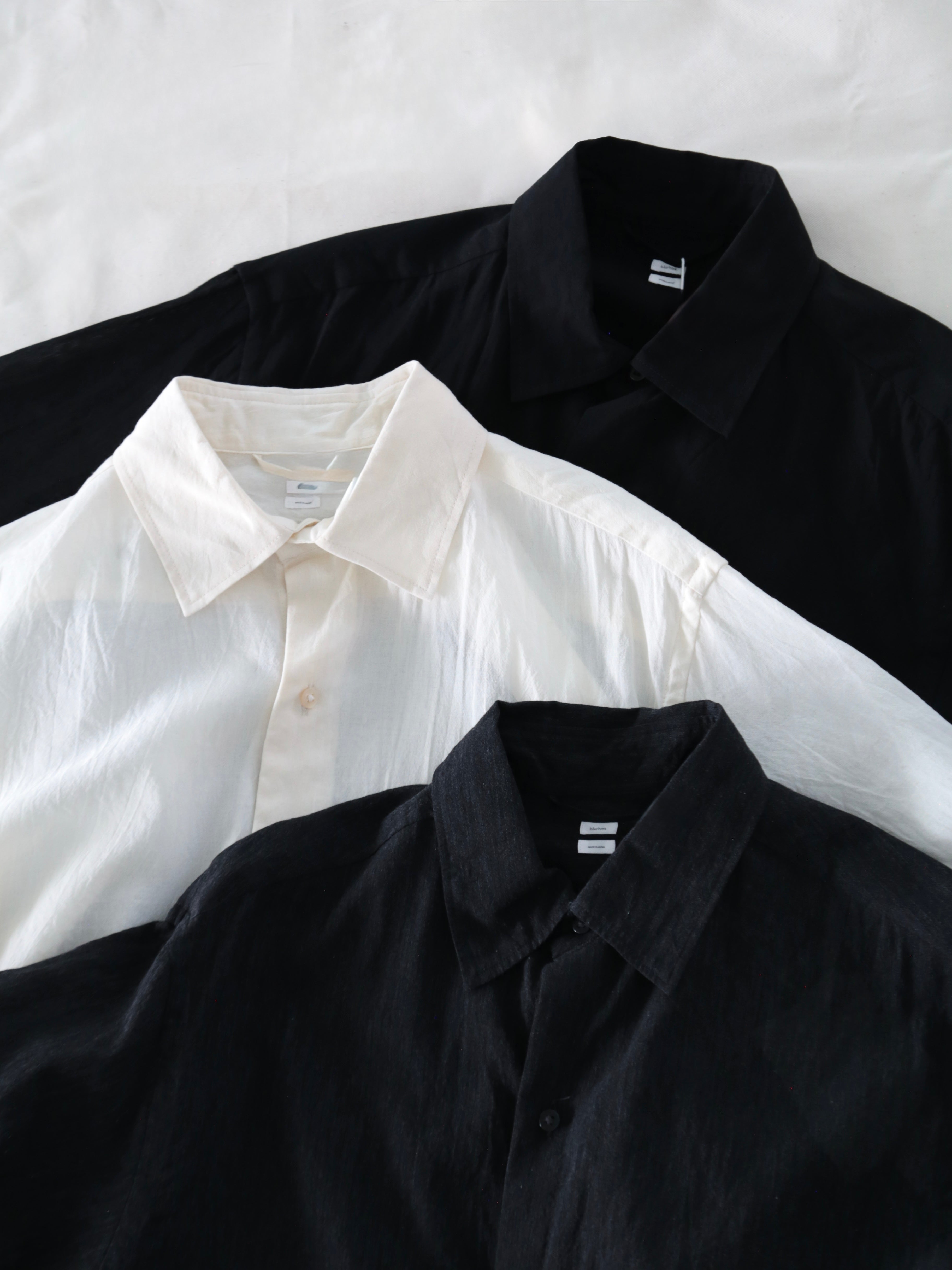 blurhms】Silk-Co Voile Half-Sleeve Shirt (Womens) – End on End.