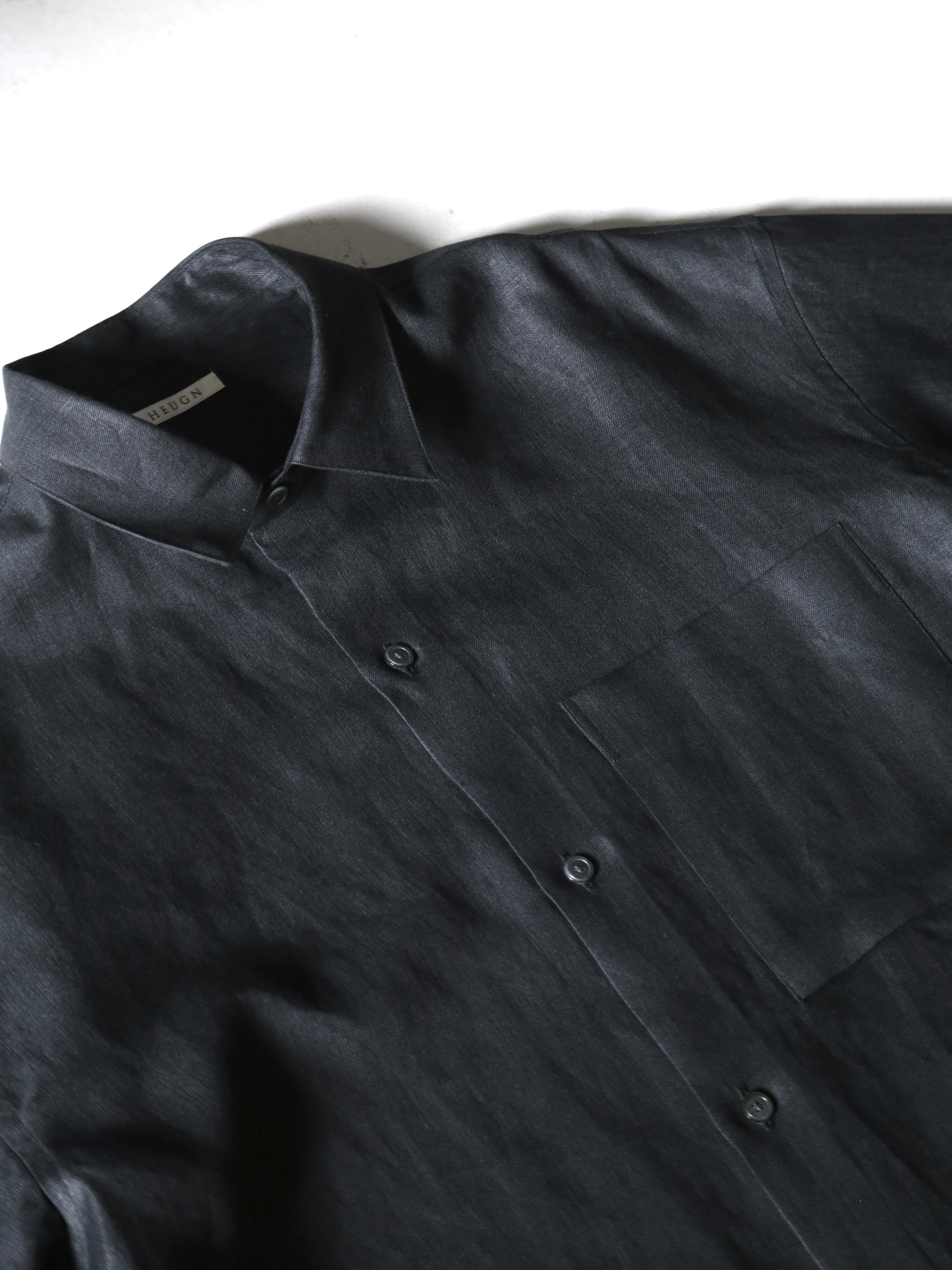 HEUGN】Sam Linen SSL Black – End on End.