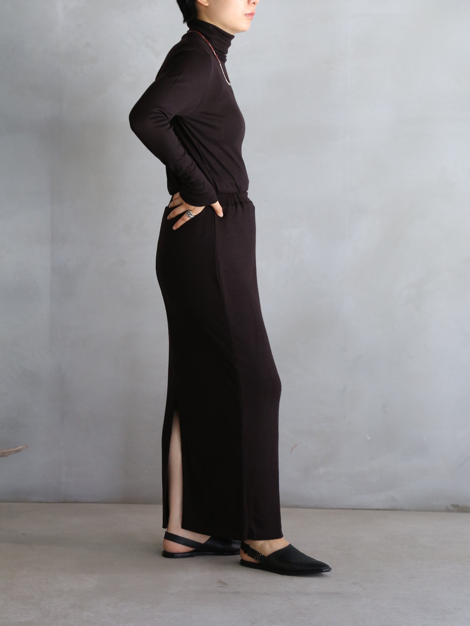Wool Rib Skirt (Womens)