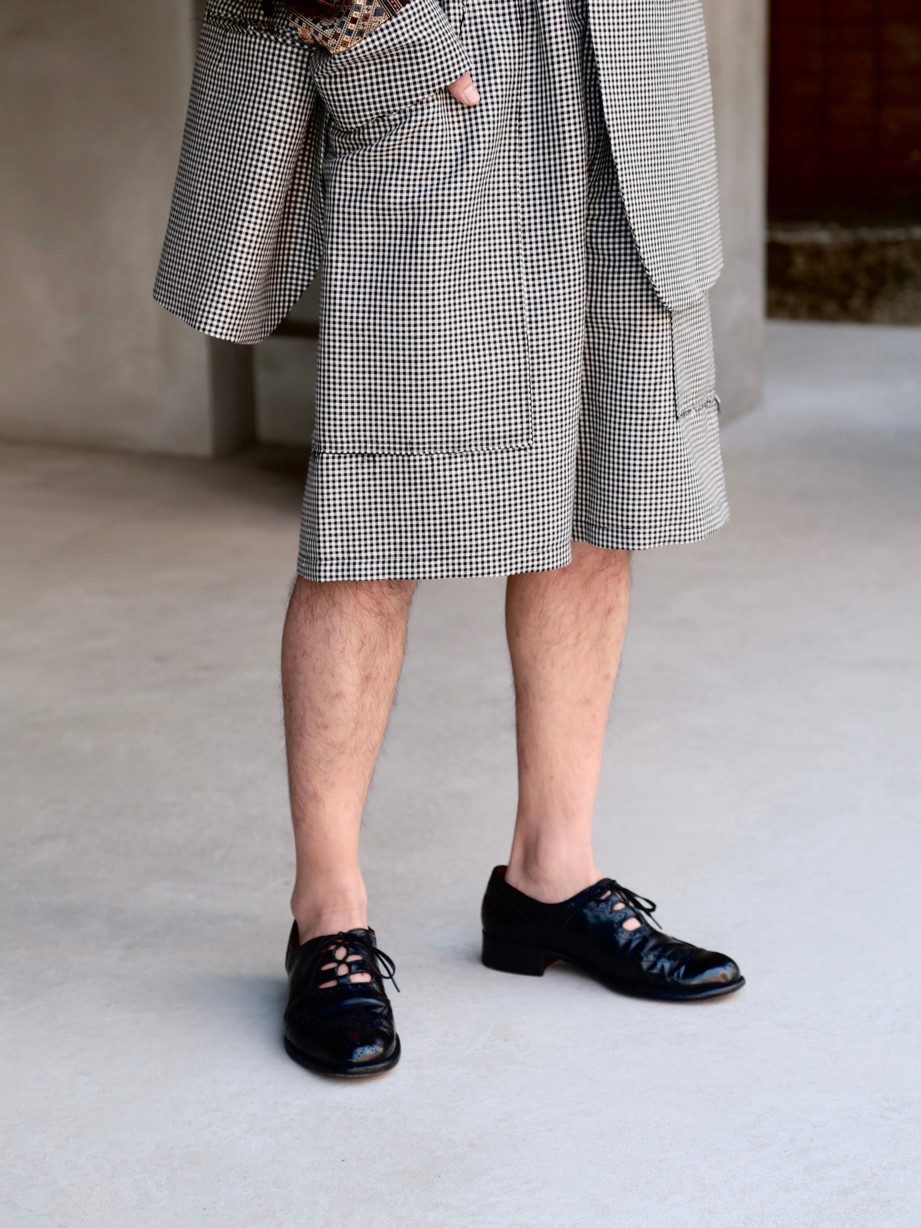 CLASS】CCGS05UNI B LINEN WOOL CHECK JACKET (DORMEUIL) – End on End.