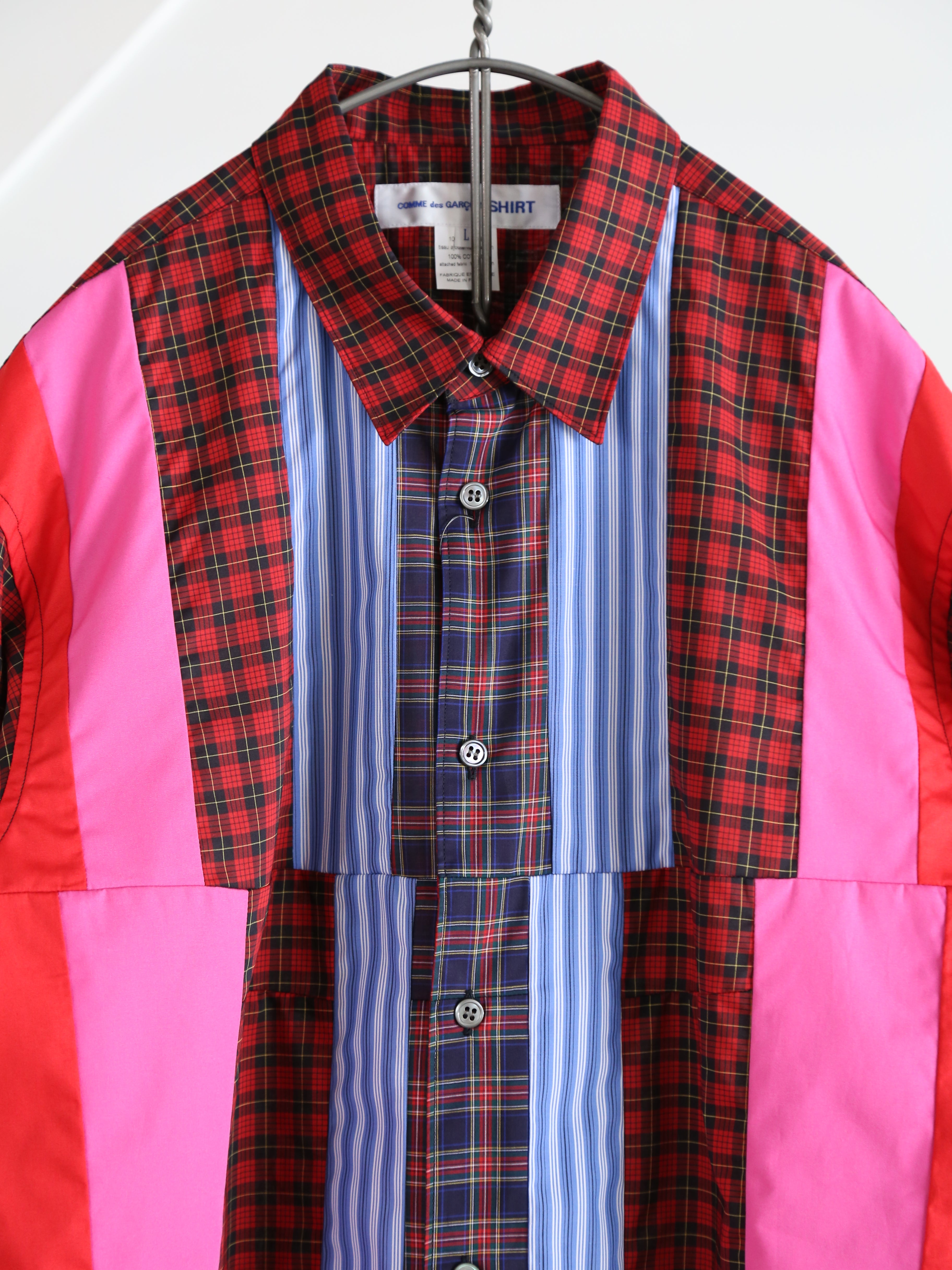 COMME des GARCONS SHIRT】Tartan Colour Block ShirtMulti – End on End.