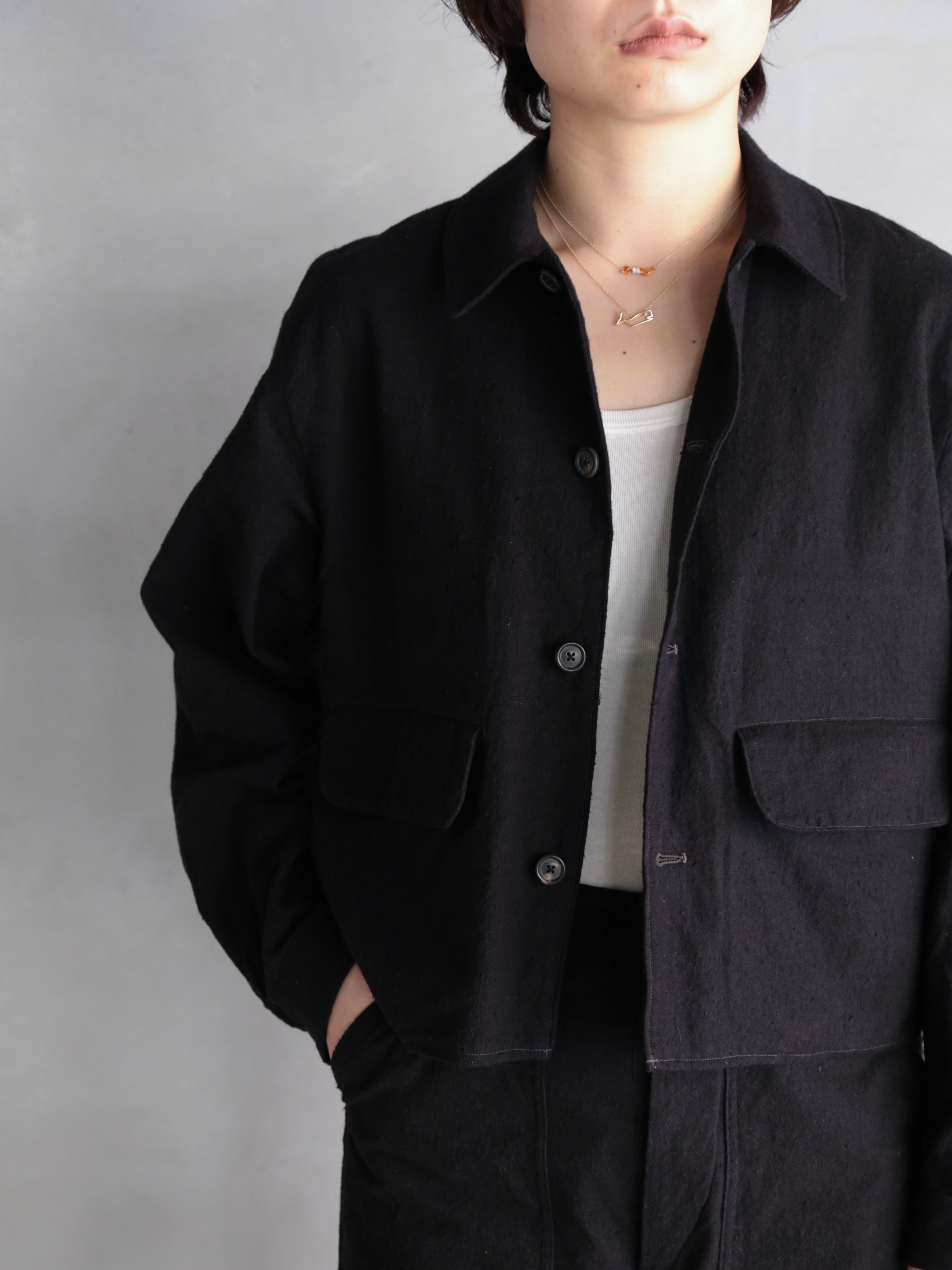 blurhms】Silk/Cotton Nep Short Jacket (Womens) – End on End