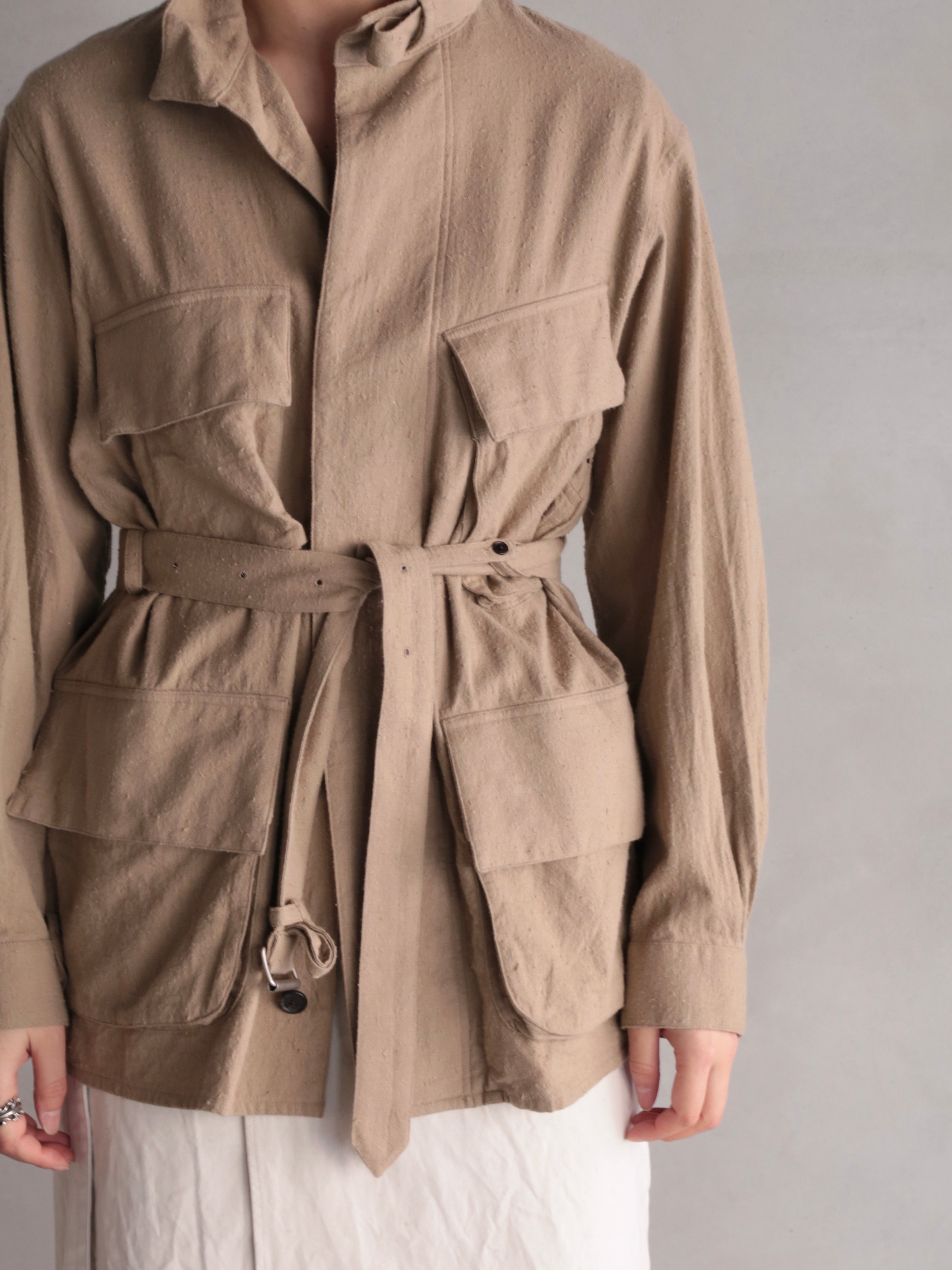 blurhms】Silk/Cotton Nep Drawstring Rider's Jacket (Womens) – End