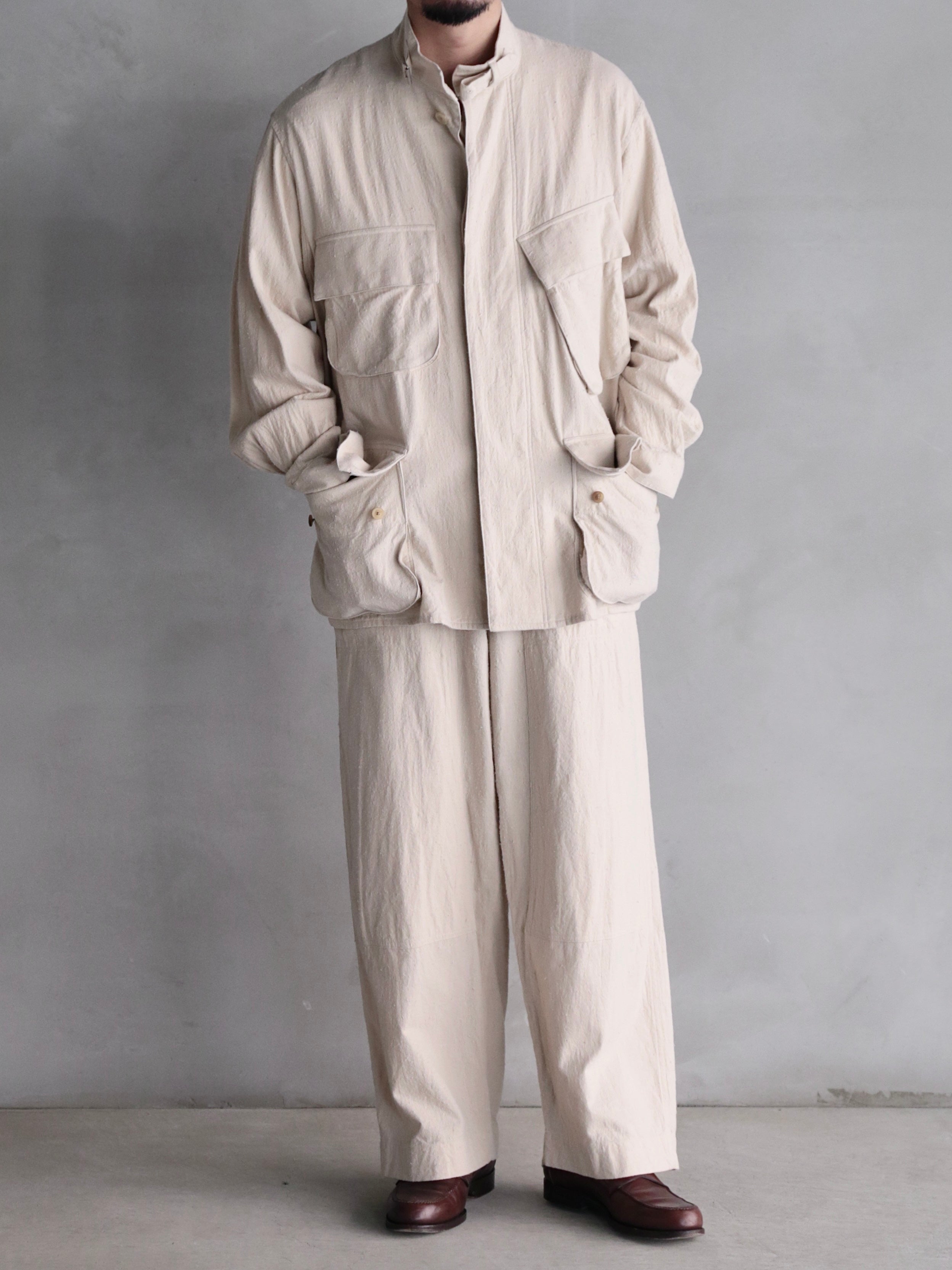 blurhms】Silk/Cotton Nep Painter Pants (Mens) – End on End