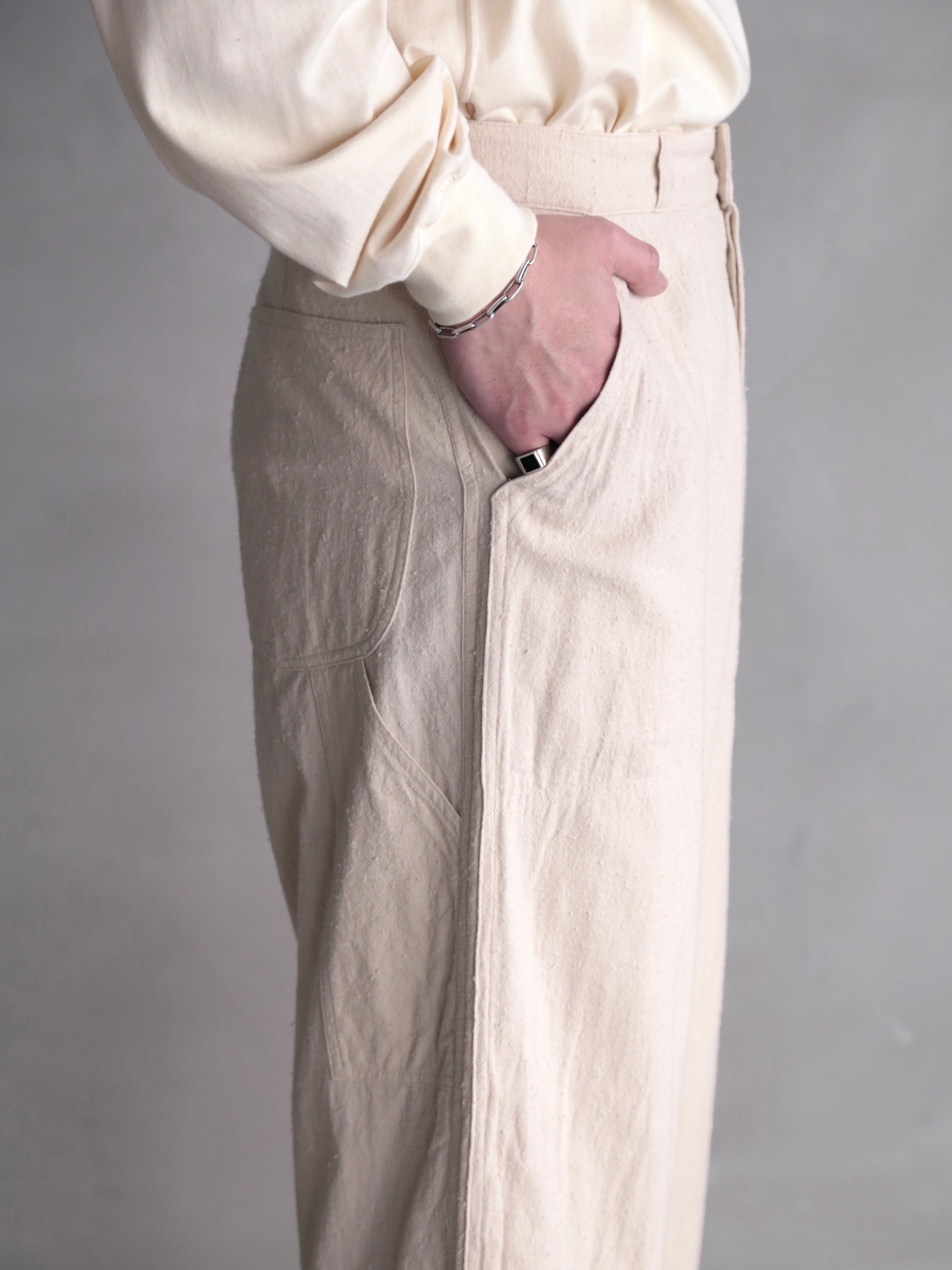 blurhms】Silk/Cotton Nep Painter Pants (Mens) – End on End