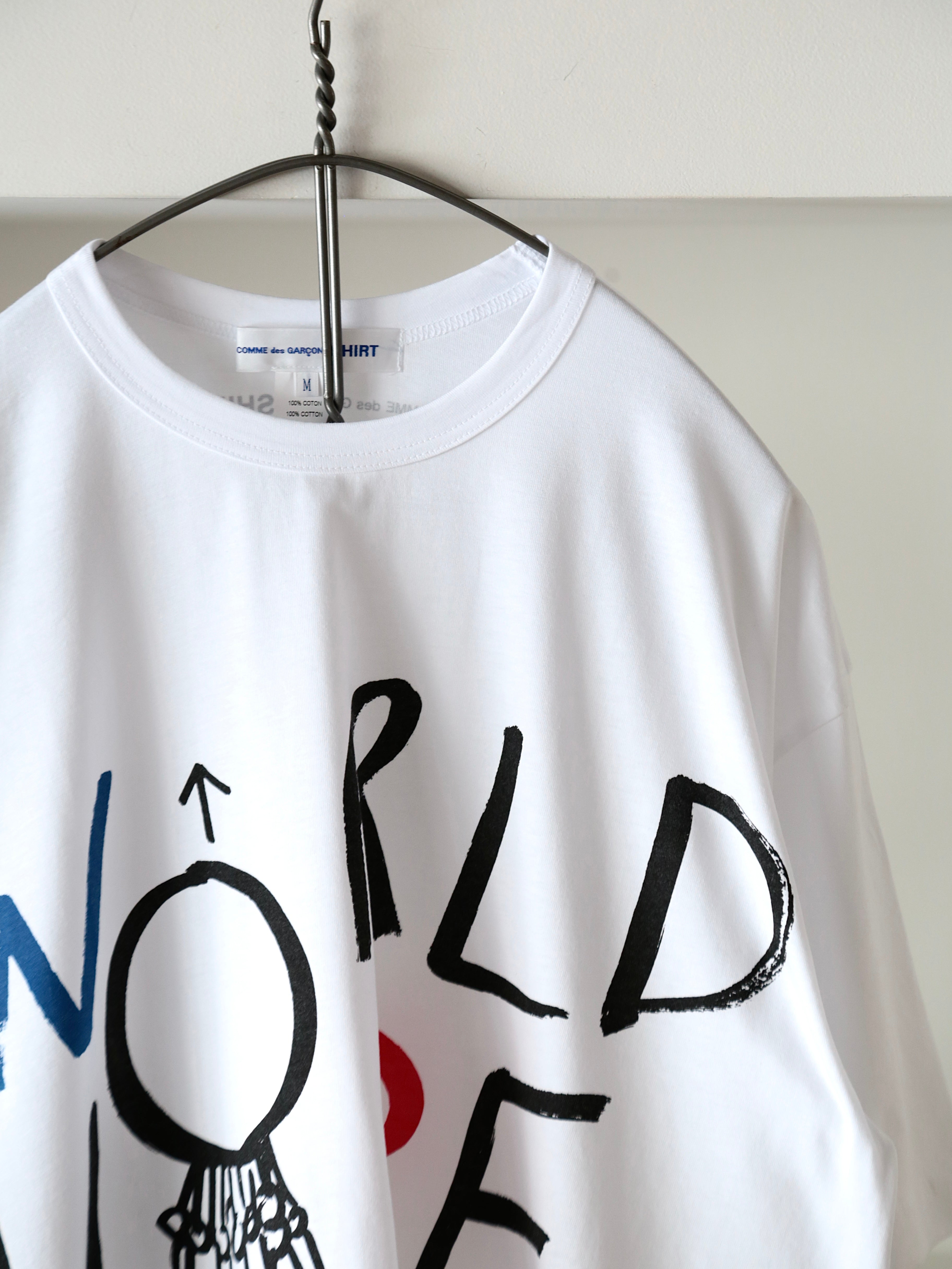 COMME des GARCONS SHIRT】printed cotton jersey OVERSIZED World