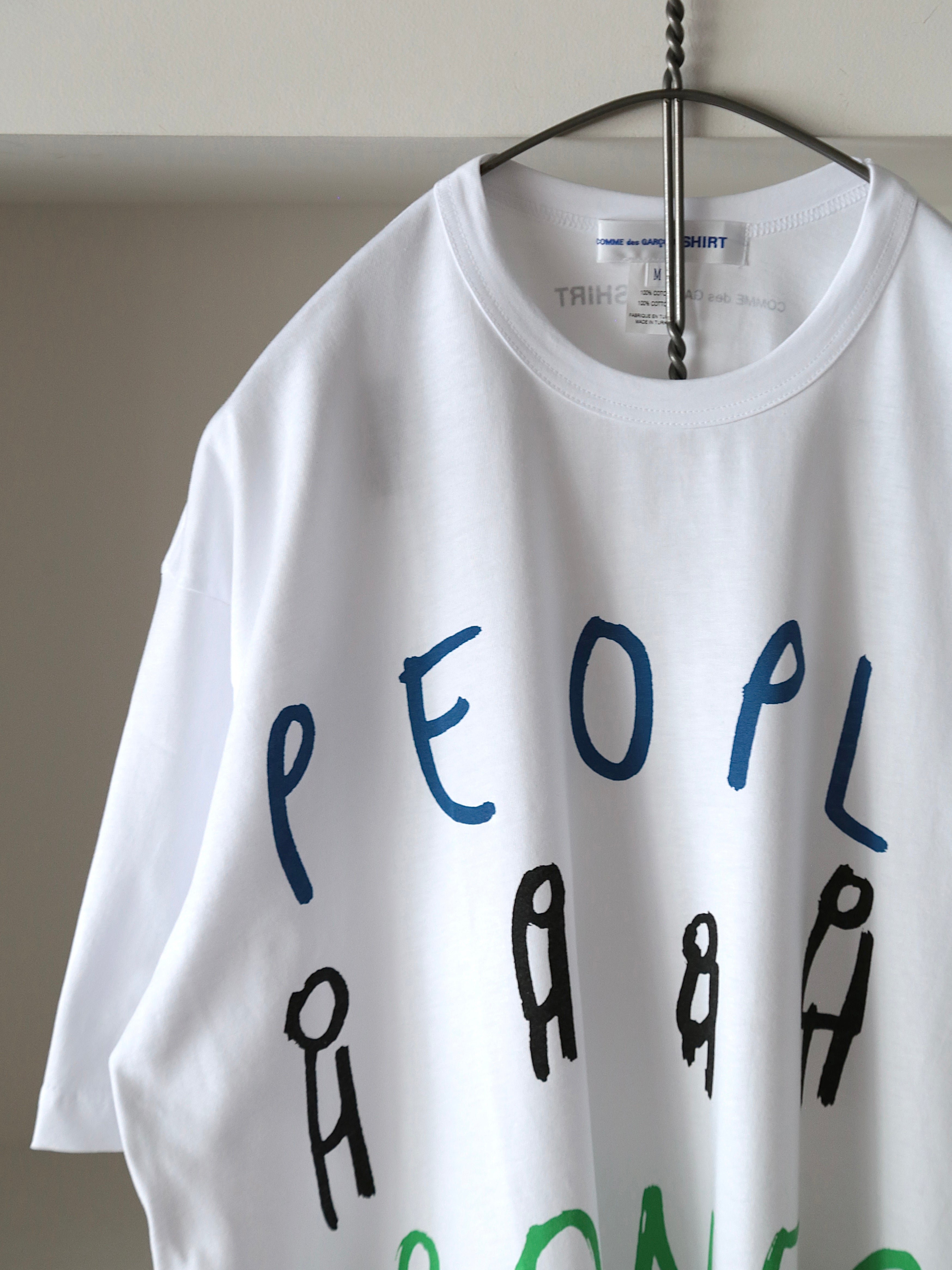 COMME des GARCONS SHIRT】printed cotton jersey OVERSIZED People