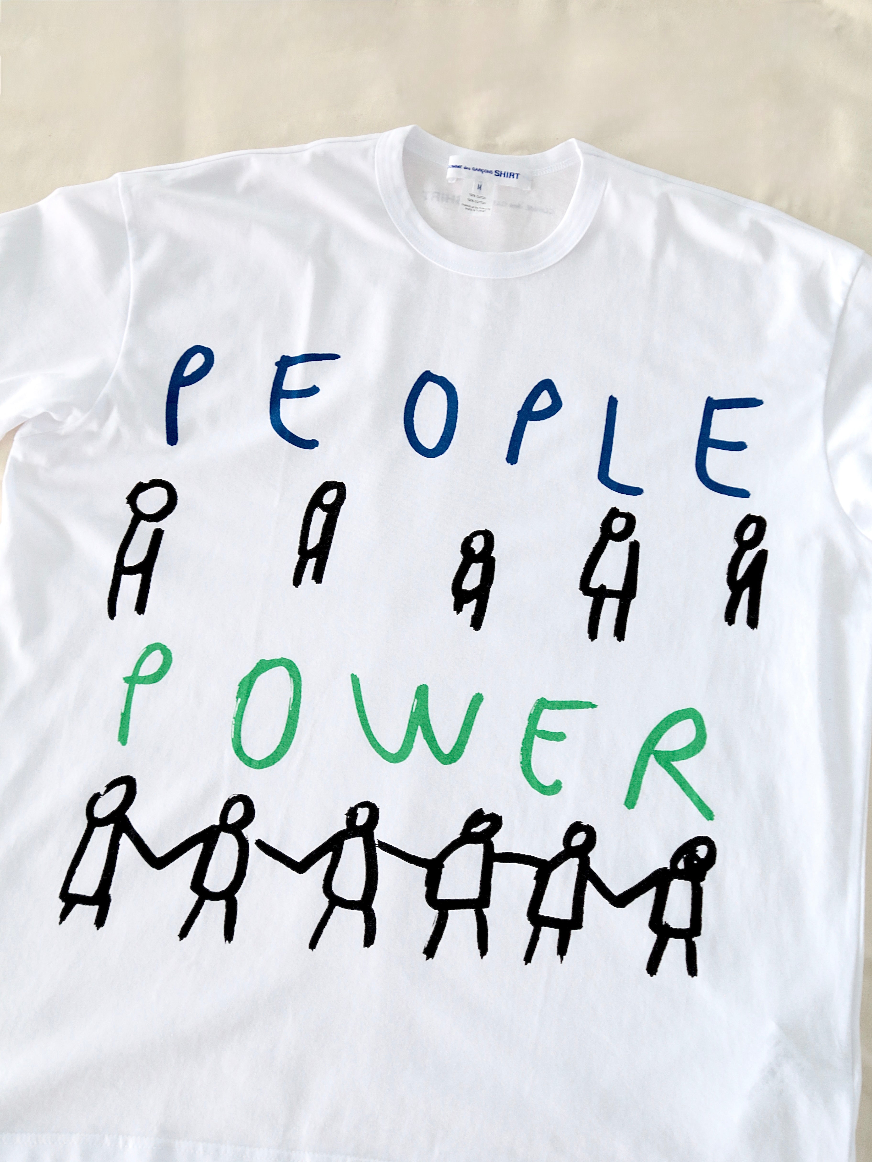 COMME des GARCONS SHIRT】printed cotton jersey OVERSIZED People