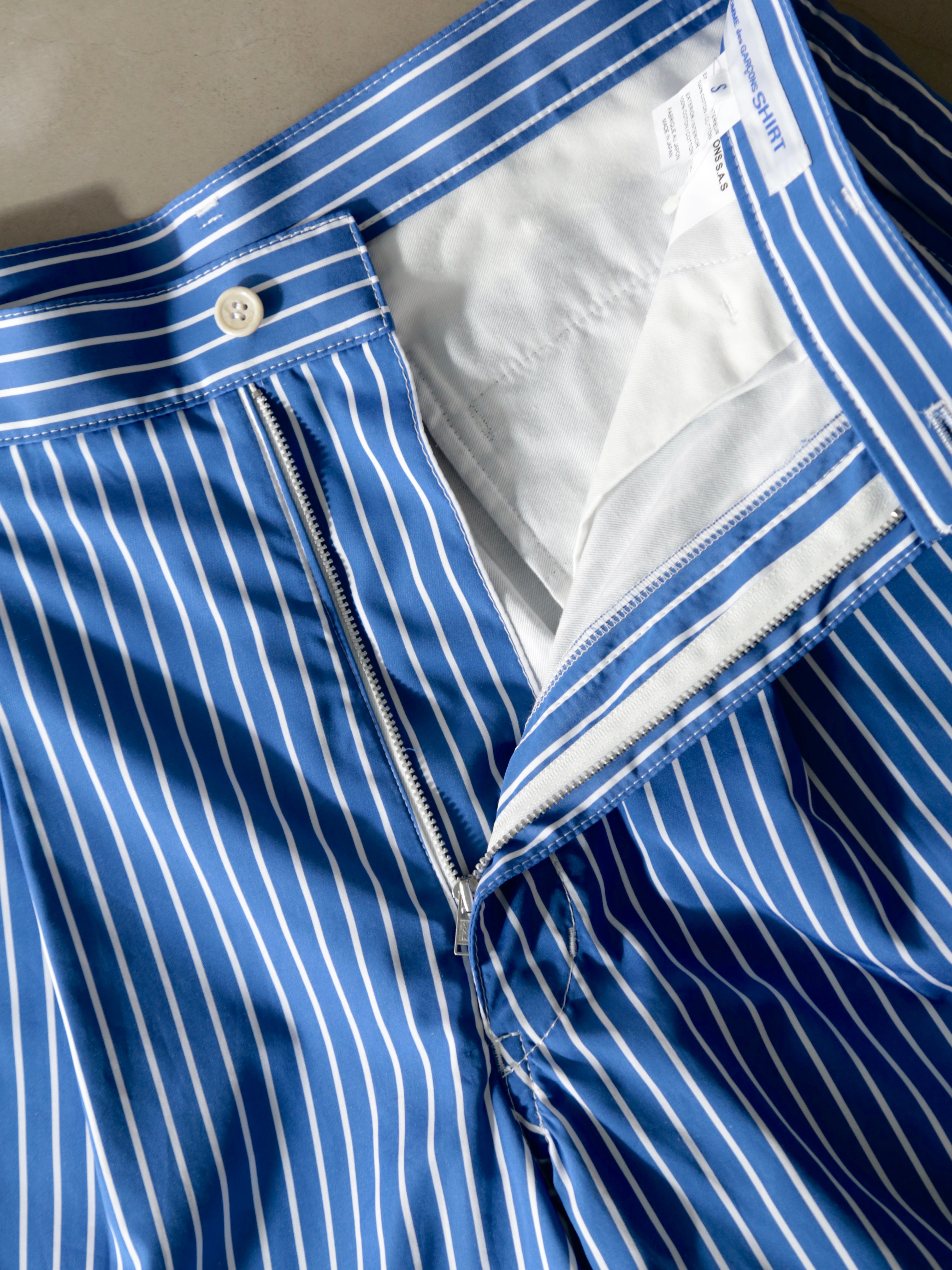 COMME des GARCONS SHIRT】stripe cotton poplin Shorts – End on End.