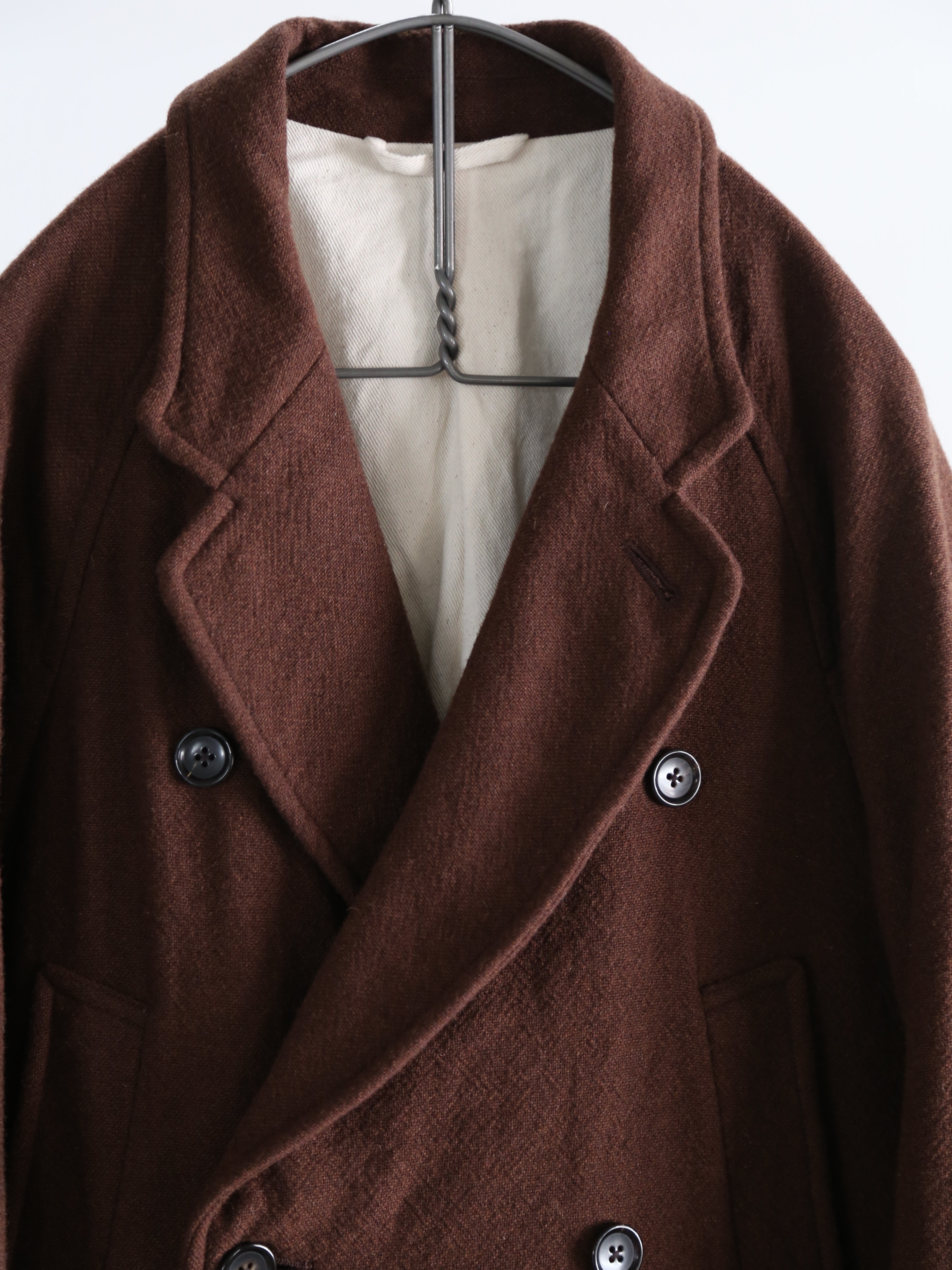 blurhms】Classic Wool Double-Breasted Coat (Mens) – End on End.