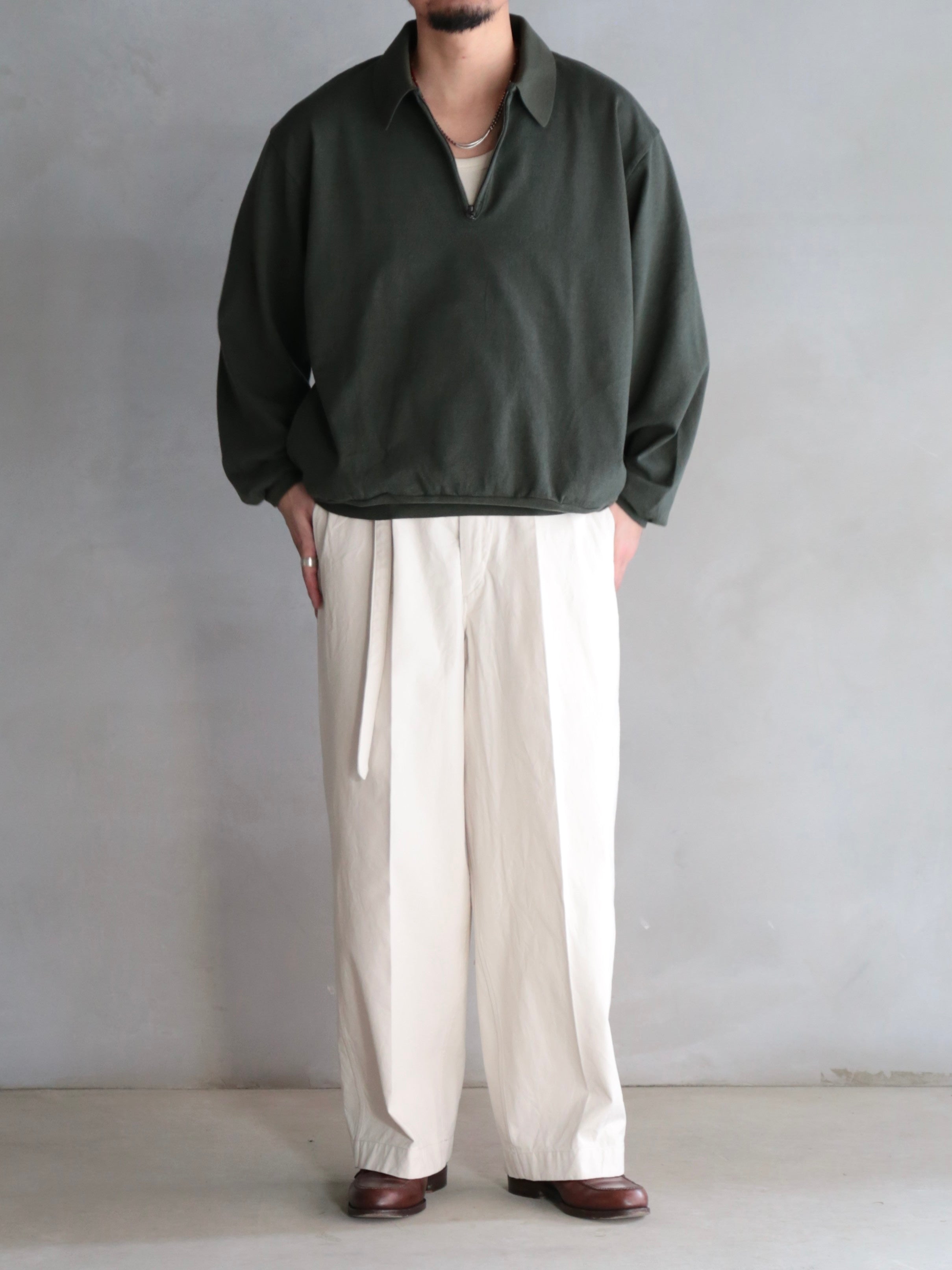 blurhms】Hard Twist Gabardine Belted Trousers (Mens) – End on End.