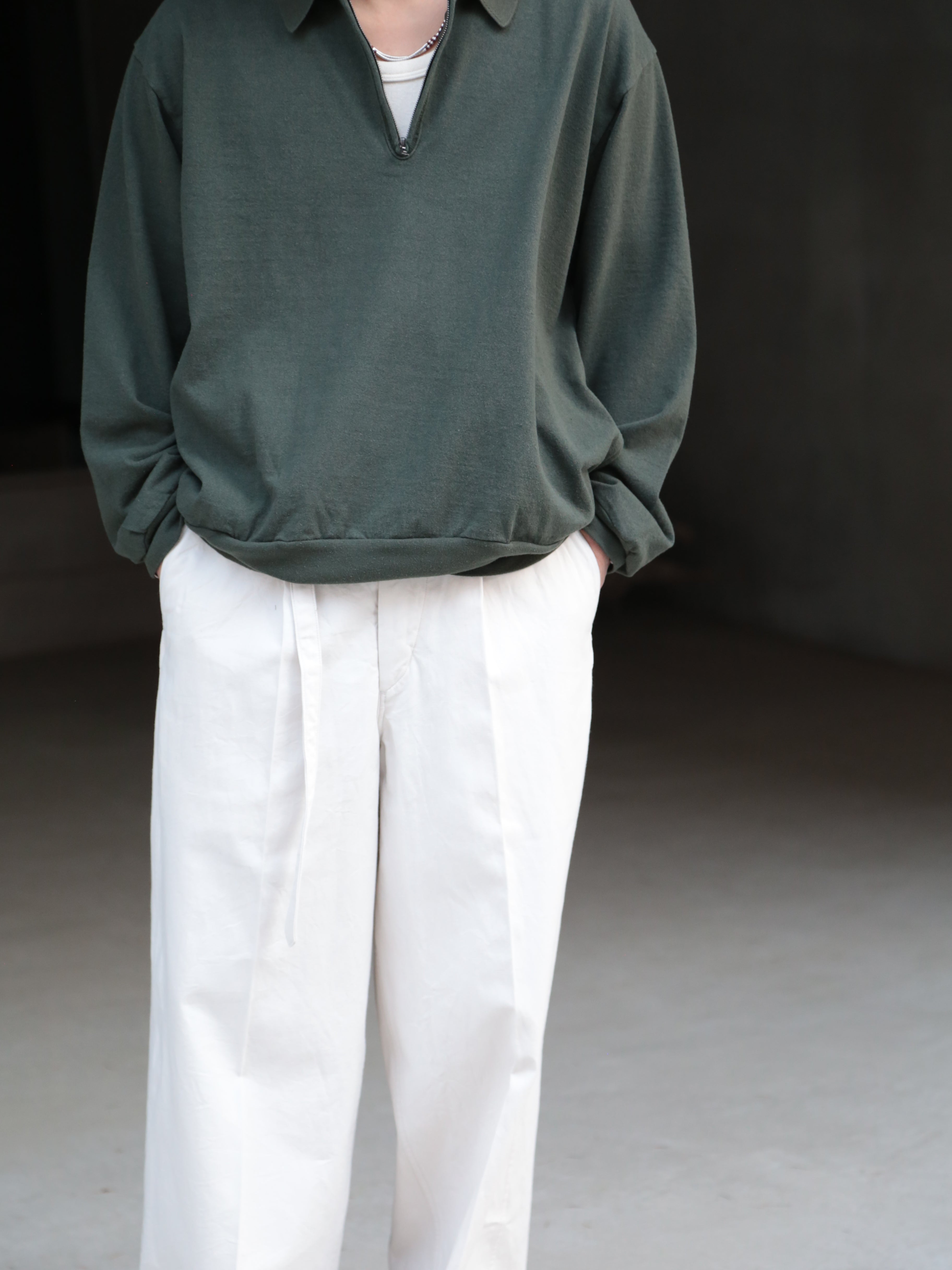 blurhms】Hard Twist Gabardine Belted Trousers (Mens) – End on End.
