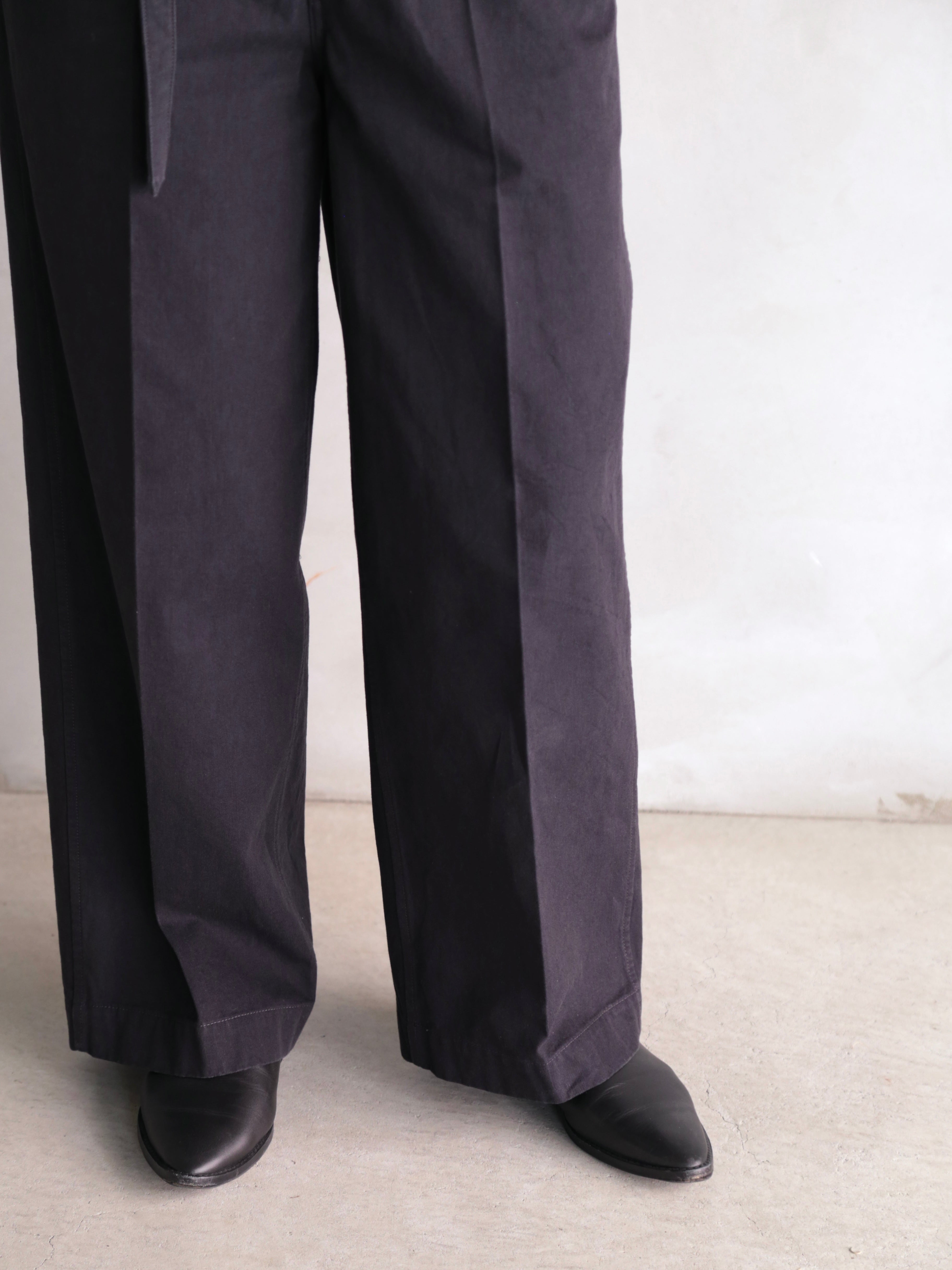 blurhms】Hard Twist Gabardine Belted Trousers (Womens) – End on End.