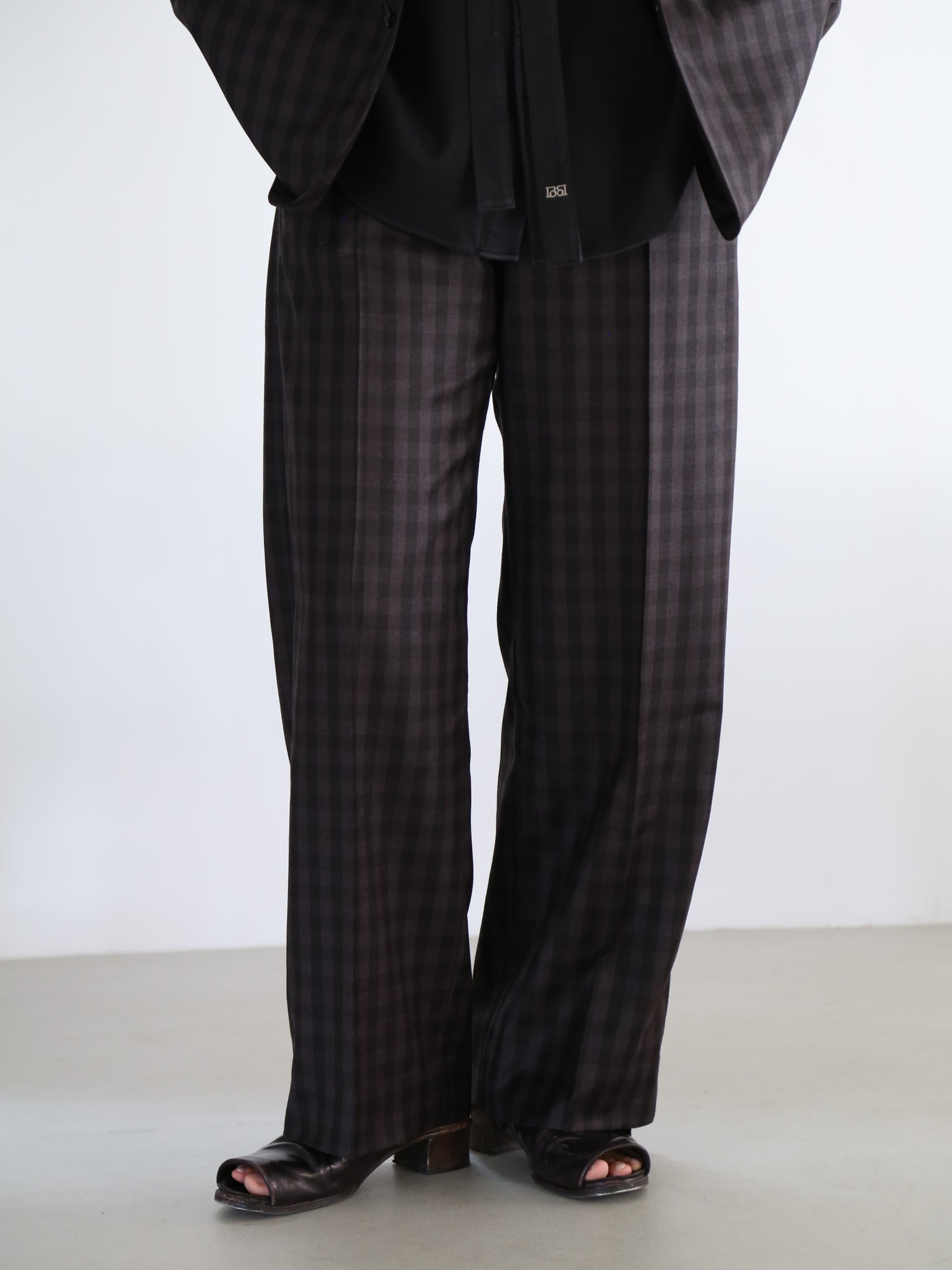 【BOWTE】E THOMAS BLOCK CHECK DRESS TROUSERS