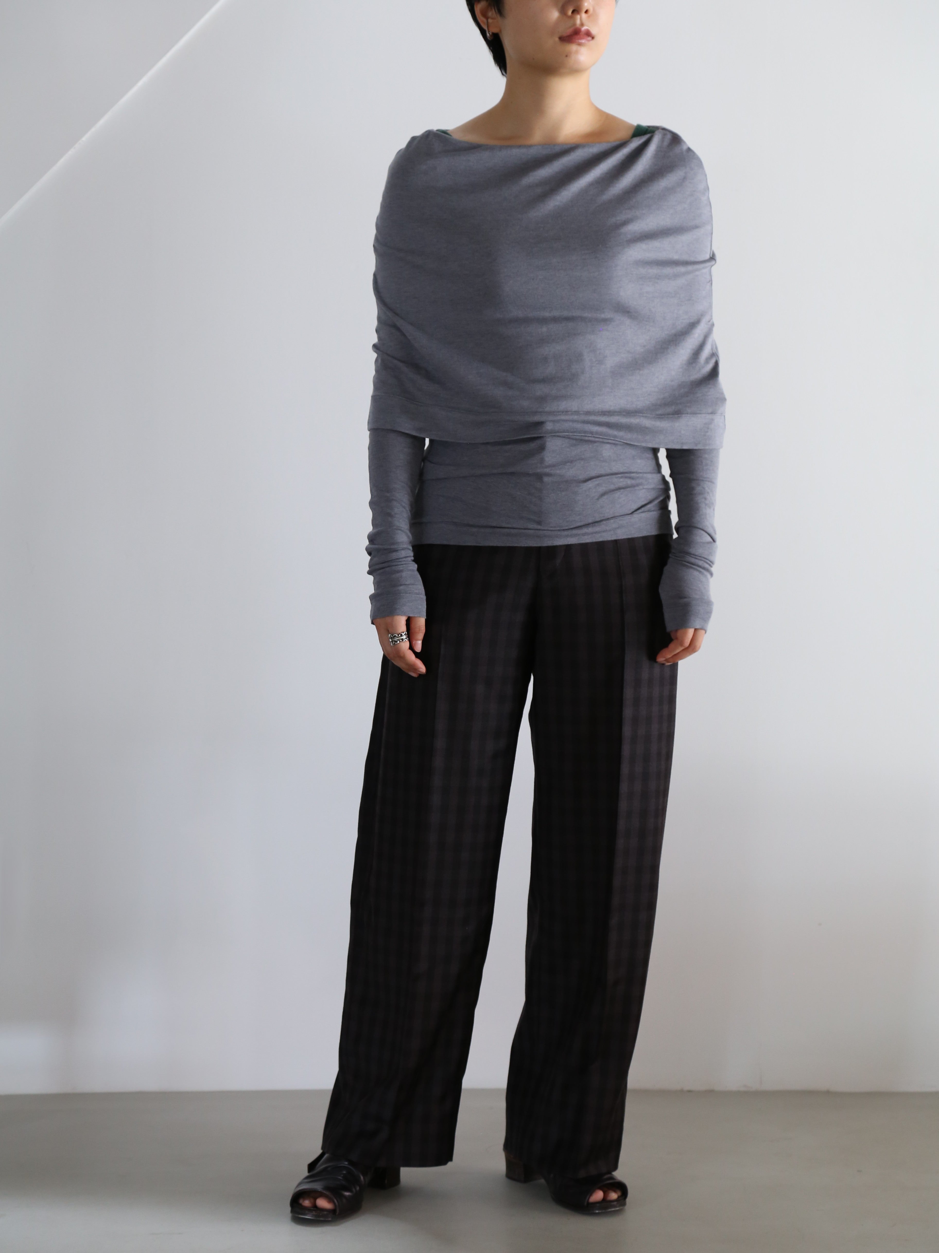 BOWTE】CAPE DETAIL COTTON/SILK CUT&SEWN – End on End.