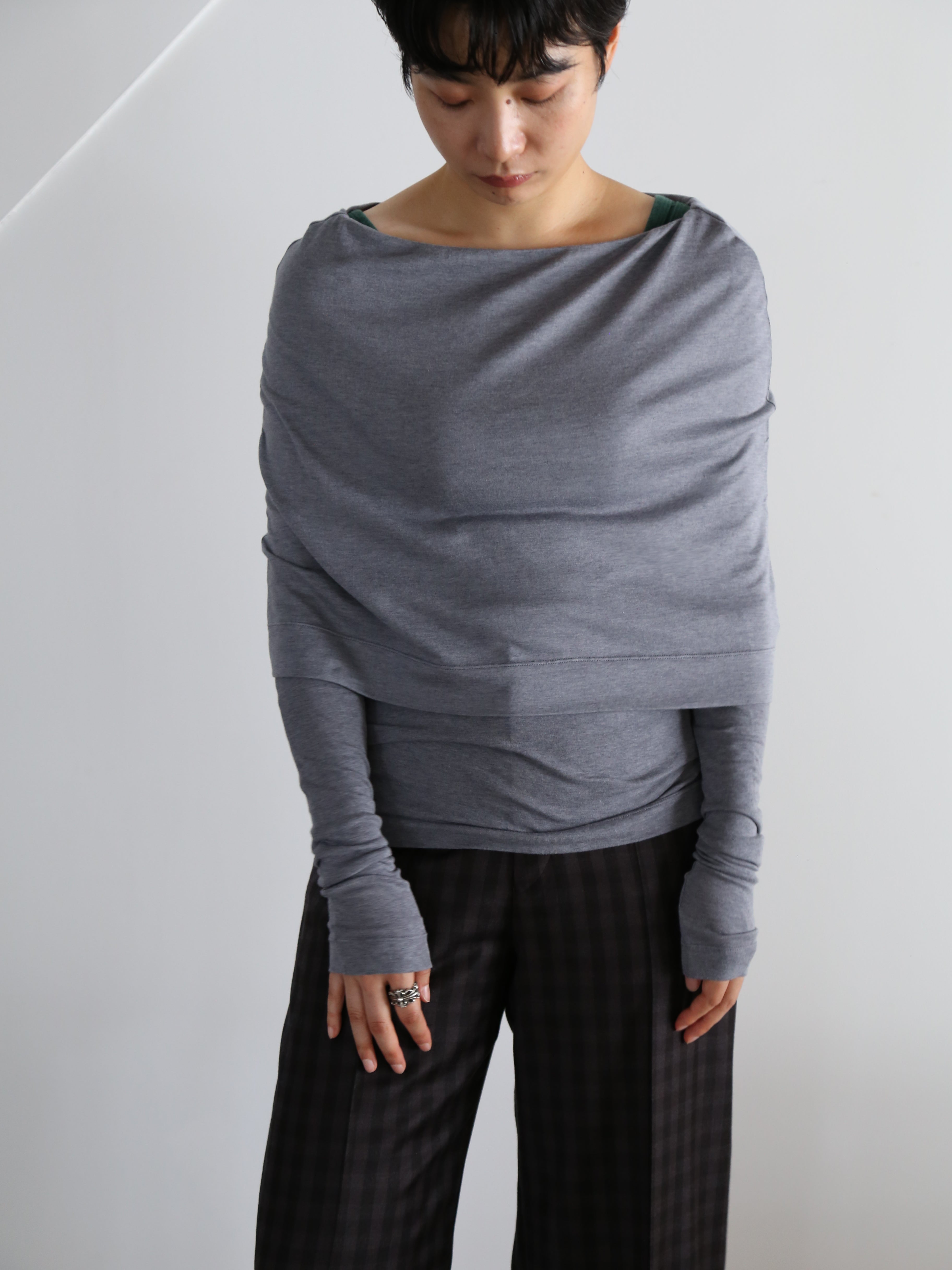 BOWTE】CAPE DETAIL COTTON/SILK CUT&SEWN – End on End.