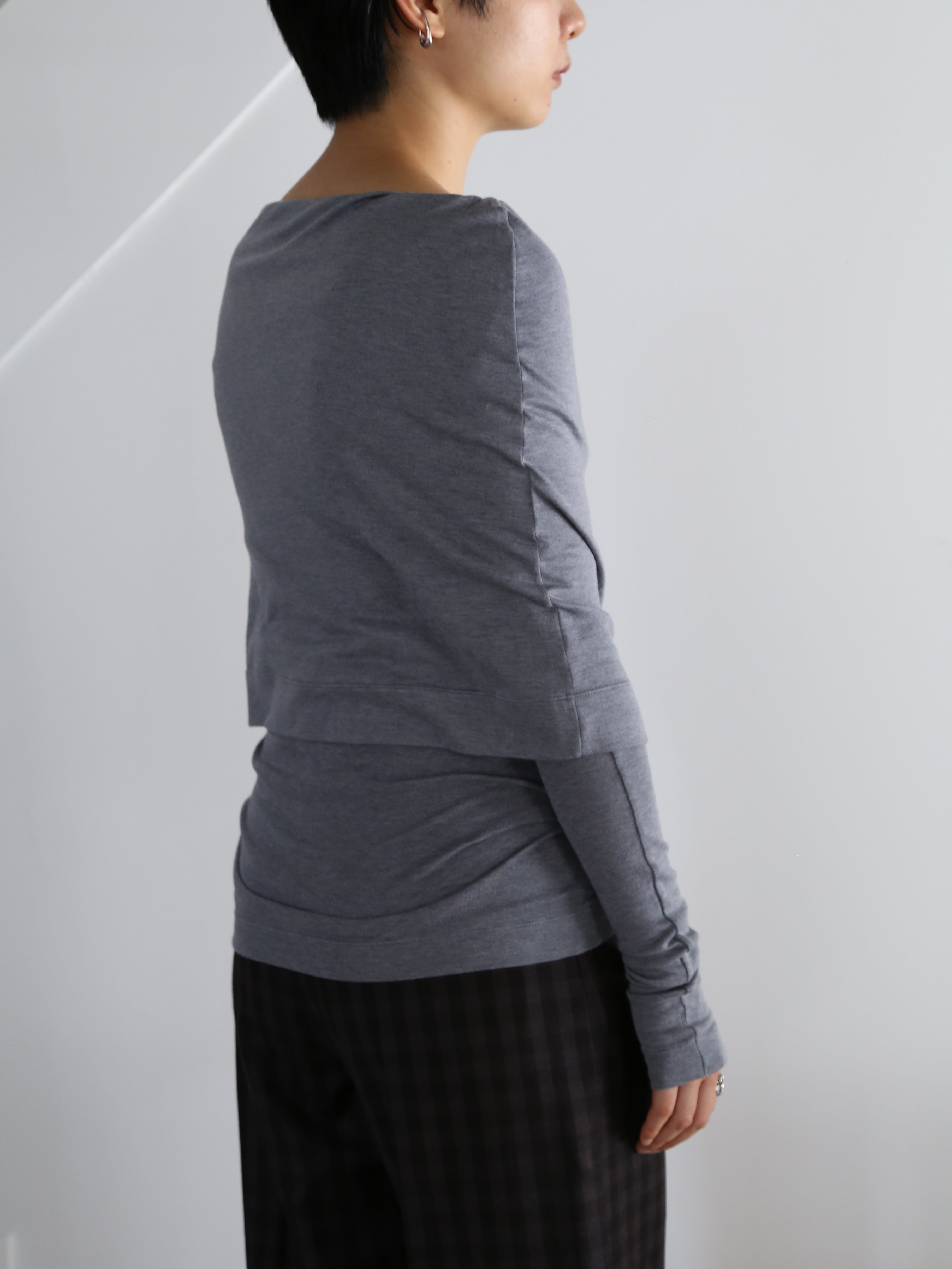 BOWTE】CAPE DETAIL COTTON/SILK CUT&SEWN – End on End.
