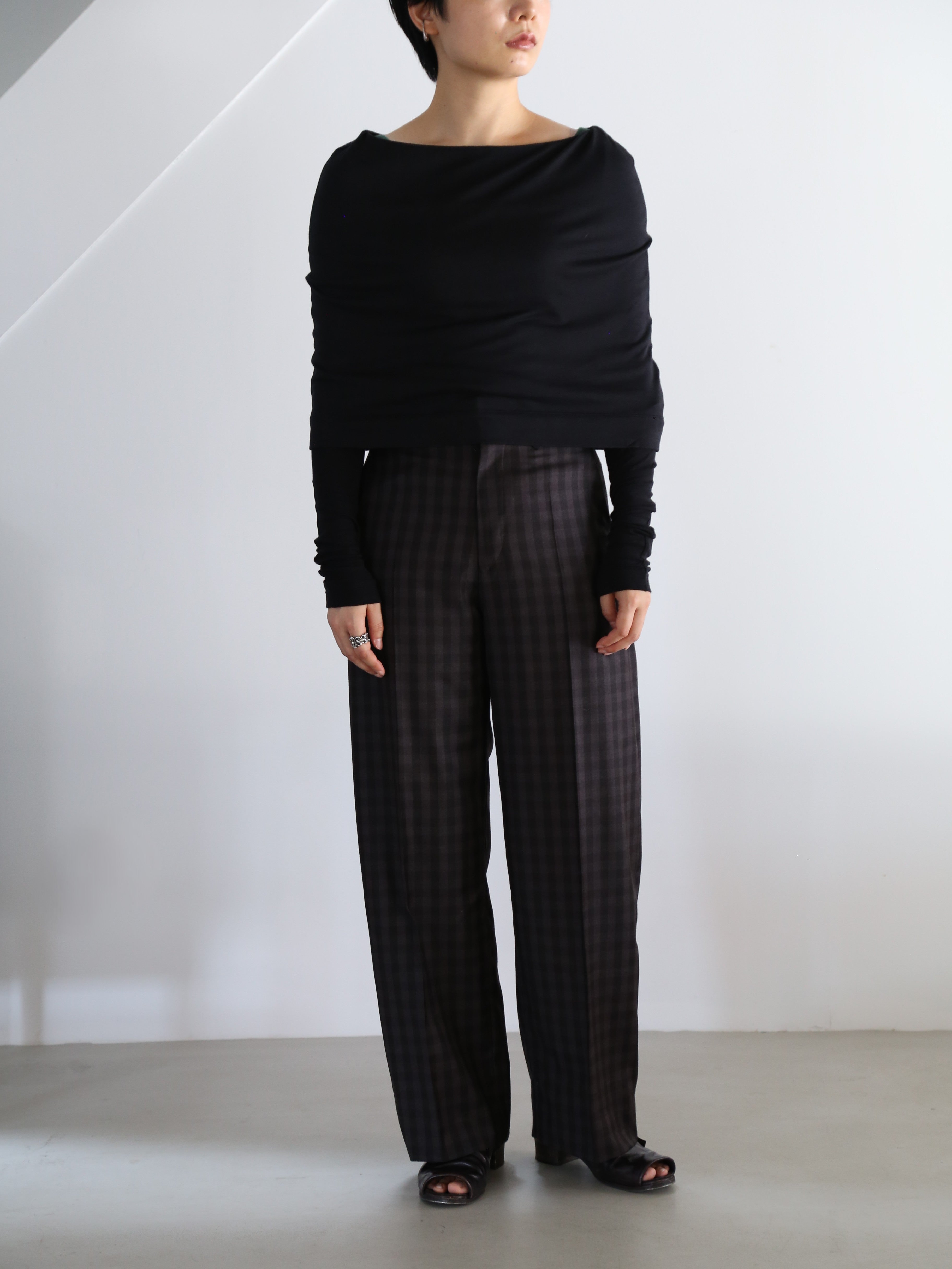 BOWTE】CAPE DETAIL COTTON/SILK CUT&SEWN – End on End.