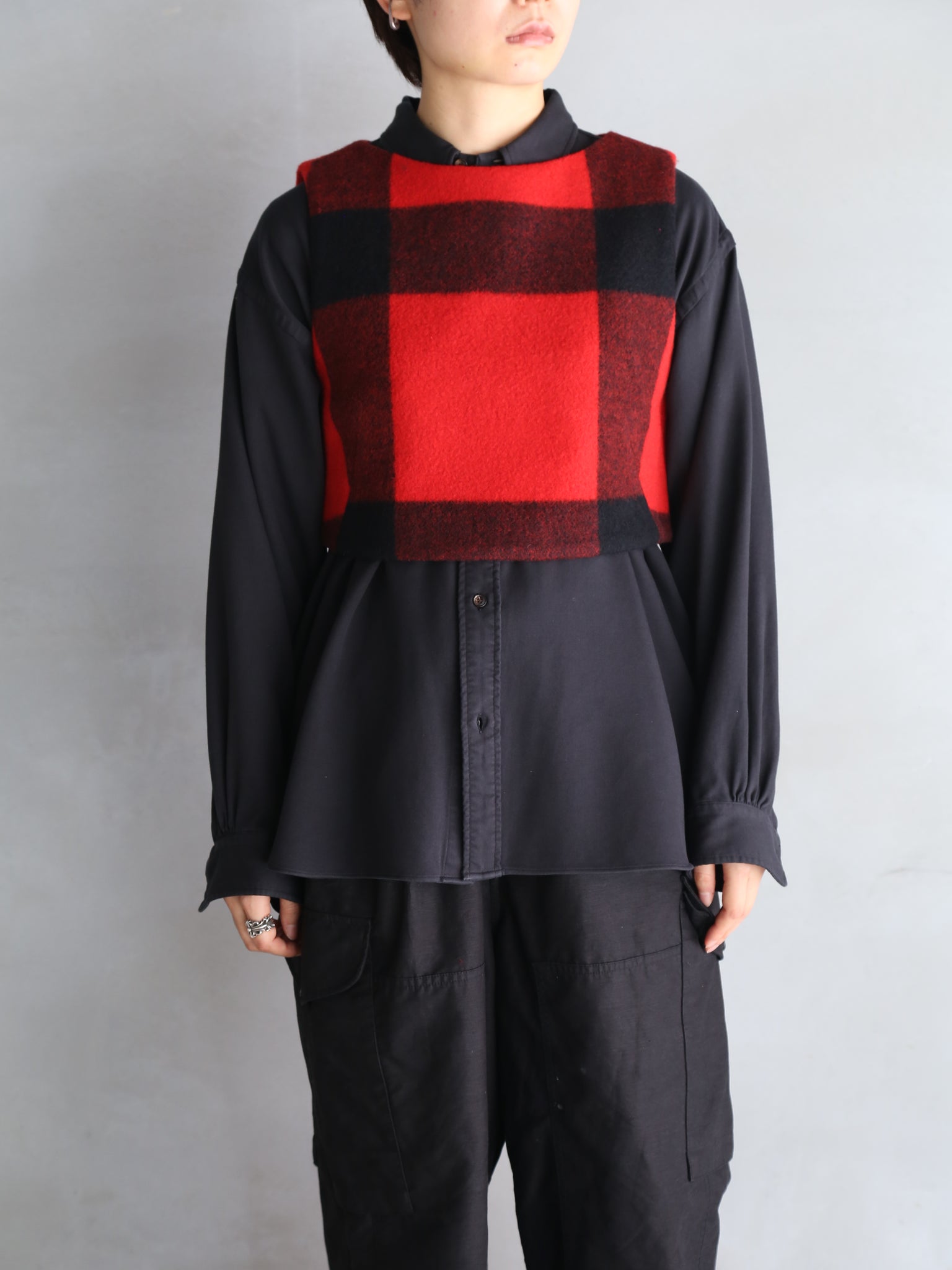 【blurhms】Buffalo Plaid Vest (Womens)