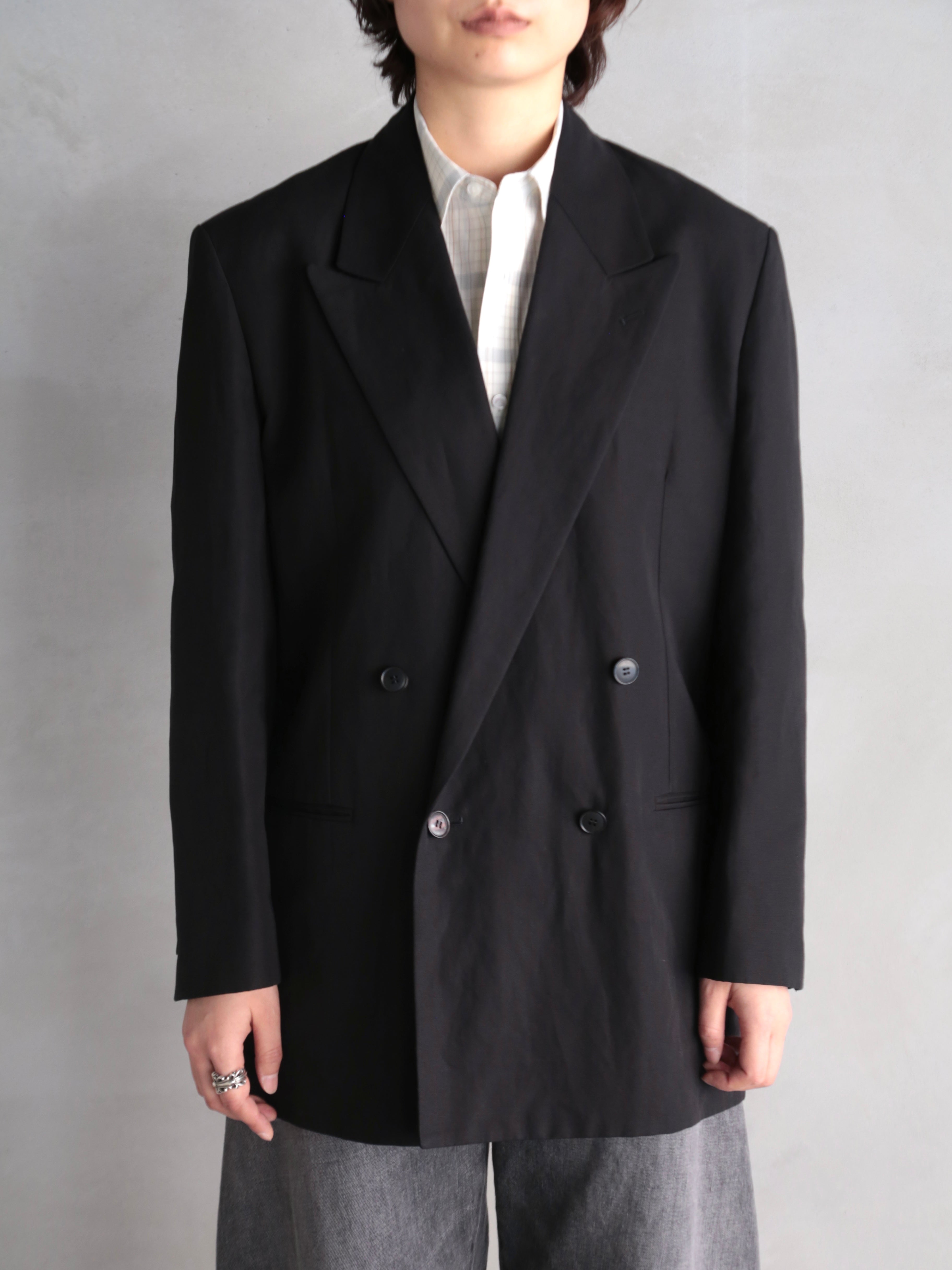 BOWTE】COTTON LINEN BOILE DOUBLE-BREASTED TAILORED JACKET – End on