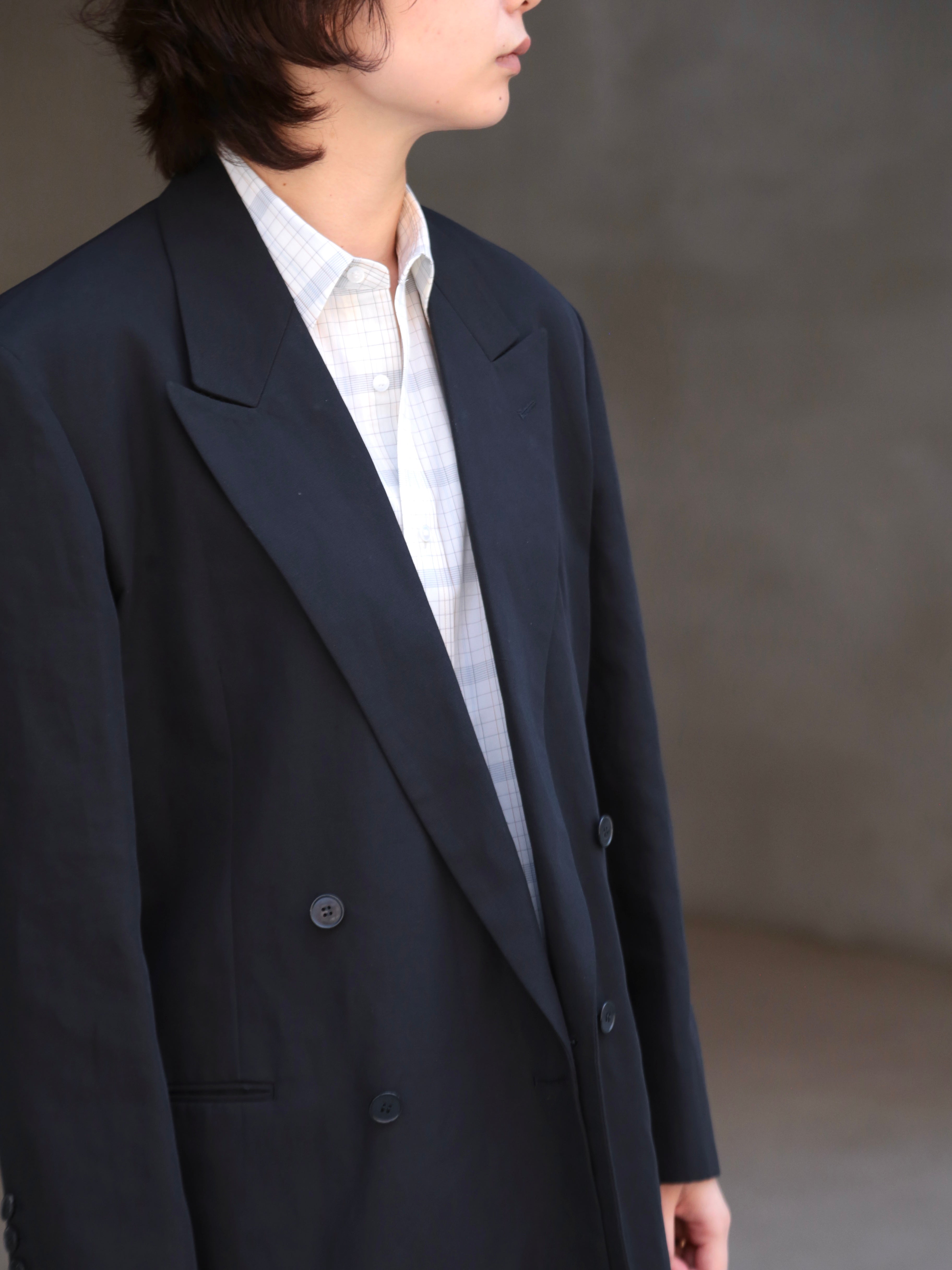 BOWTE】COTTON LINEN BOILE DOUBLE-BREASTED TAILORED JACKET – End on