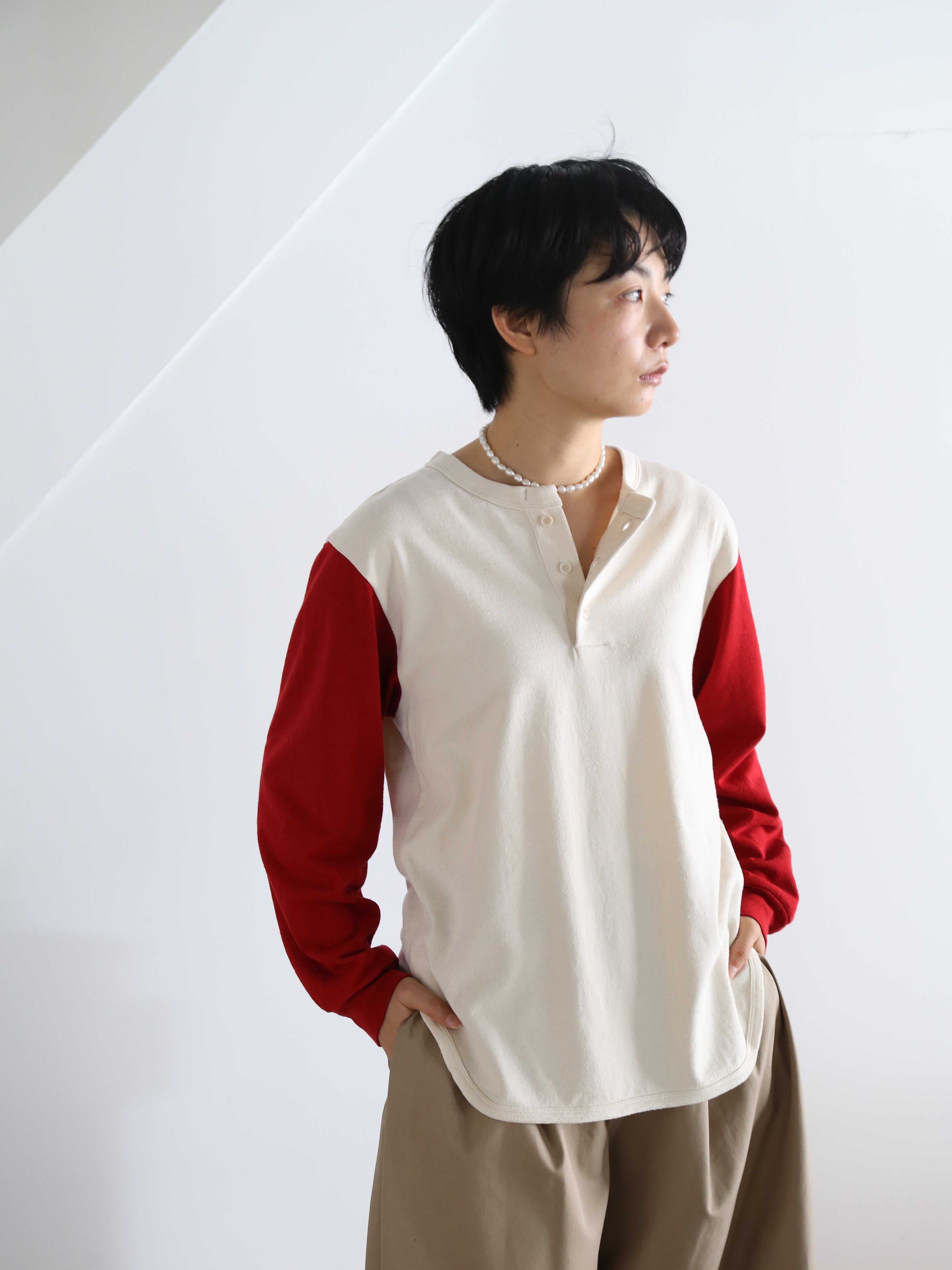 blurhms】Co/Silk Nep Baseball Henry (Womens) – End on End.