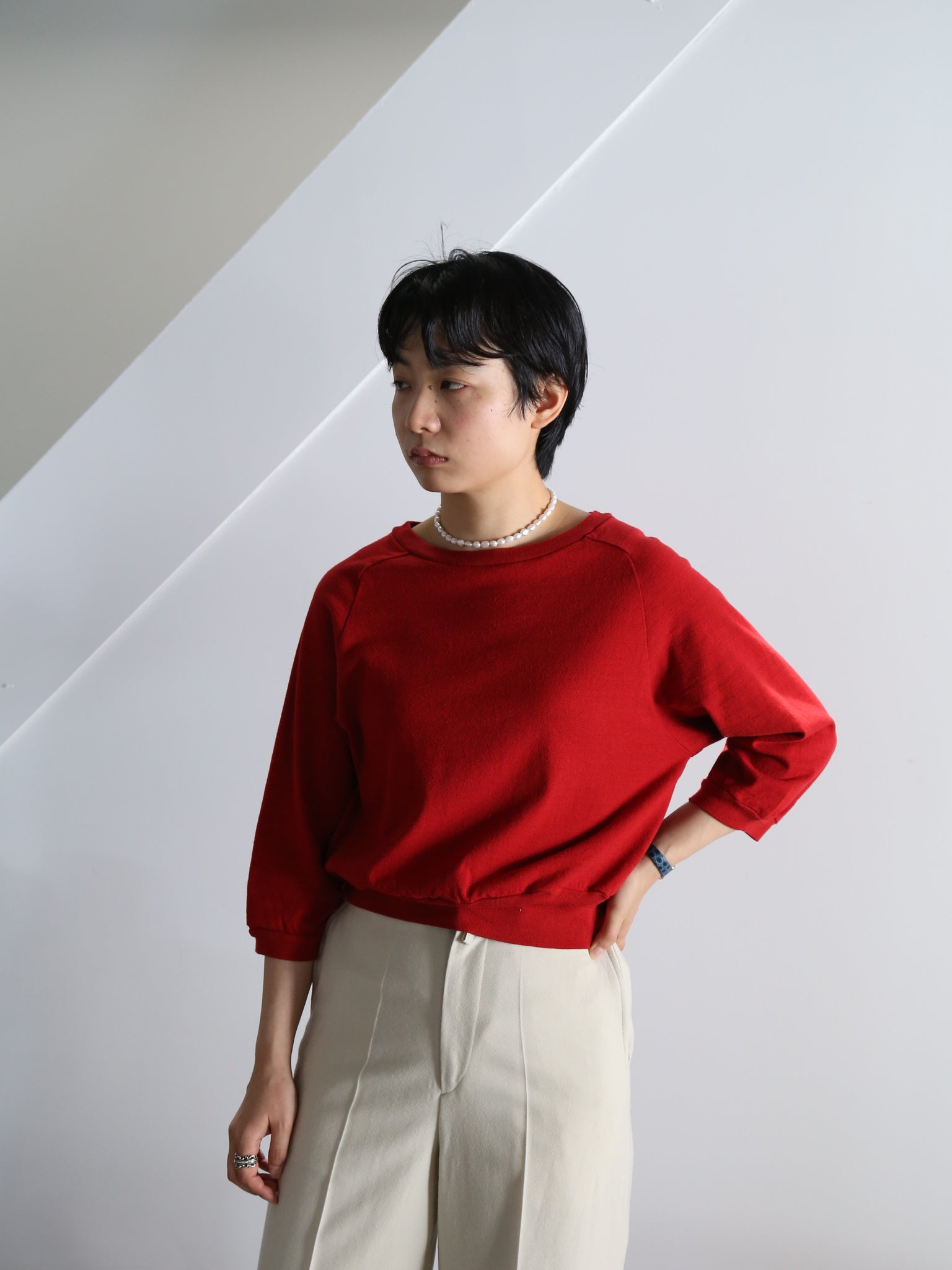 【blurhms】Co/Silk Nep Split Sleeve P/O (Womens)