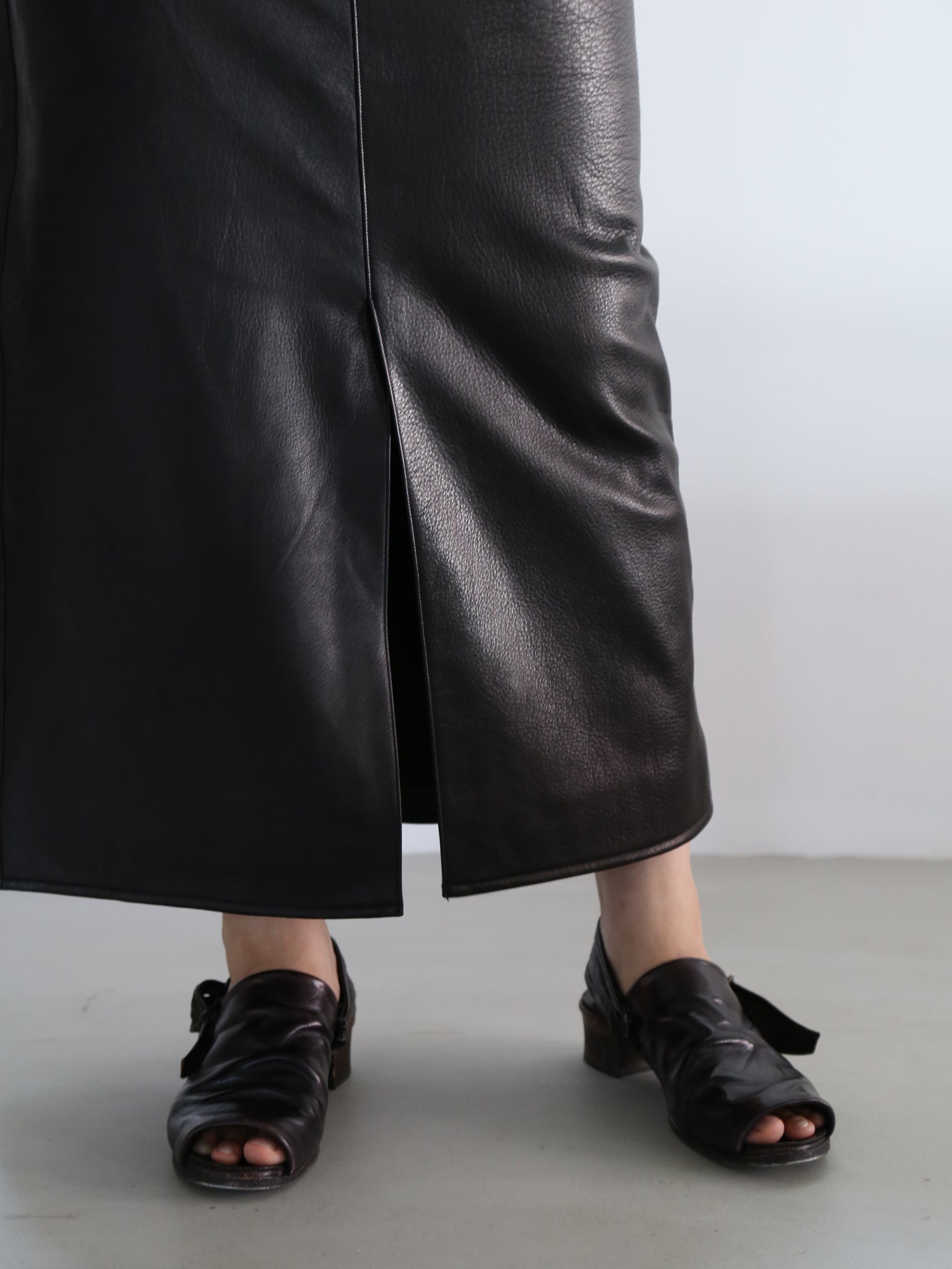 【blurhms】Steer Leather Belted Skirt (Womens)