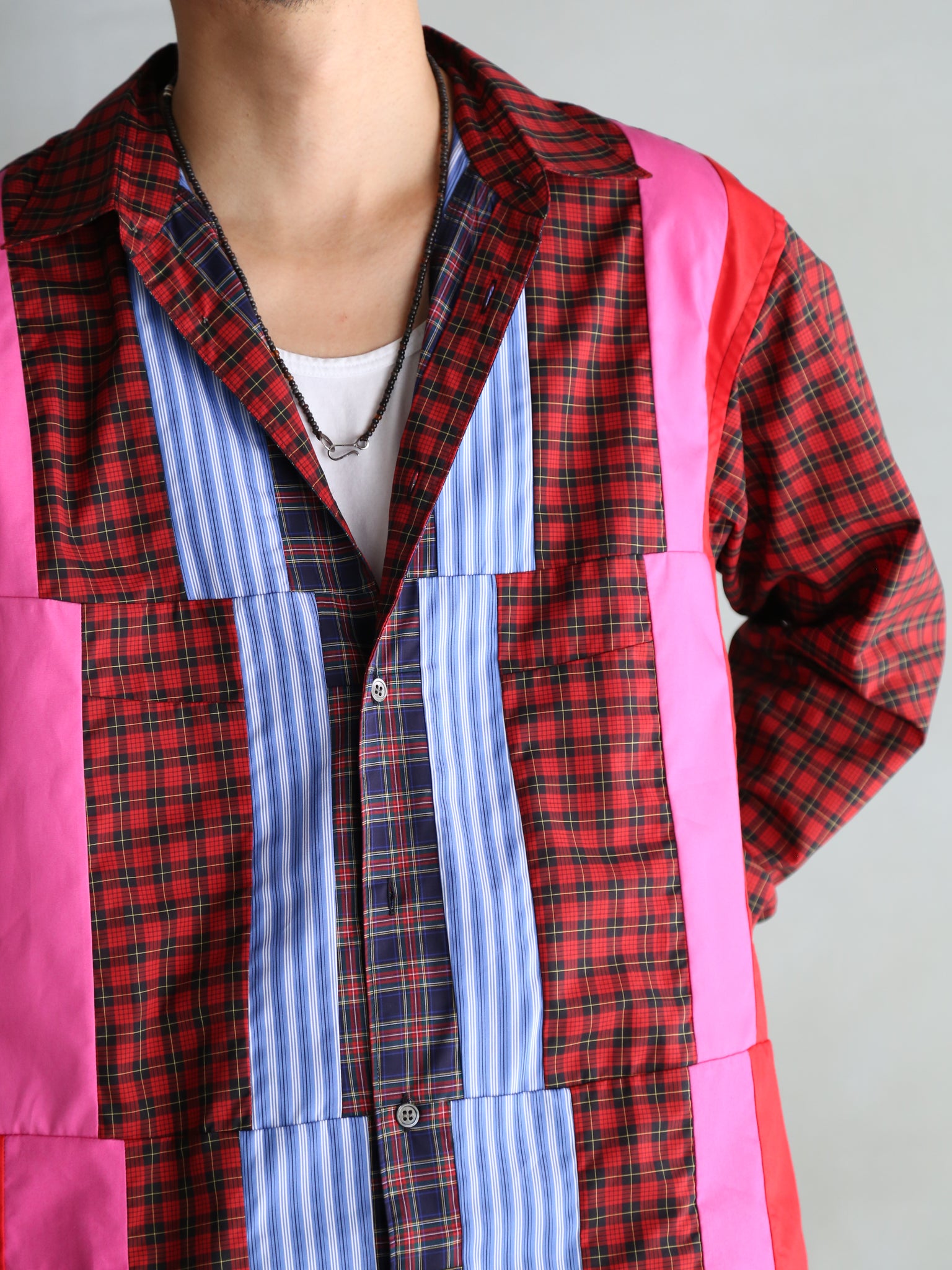 【COMME des GARCONS SHIRT】yarn dyed cotton check poplin x cotton poplin plain (SH)