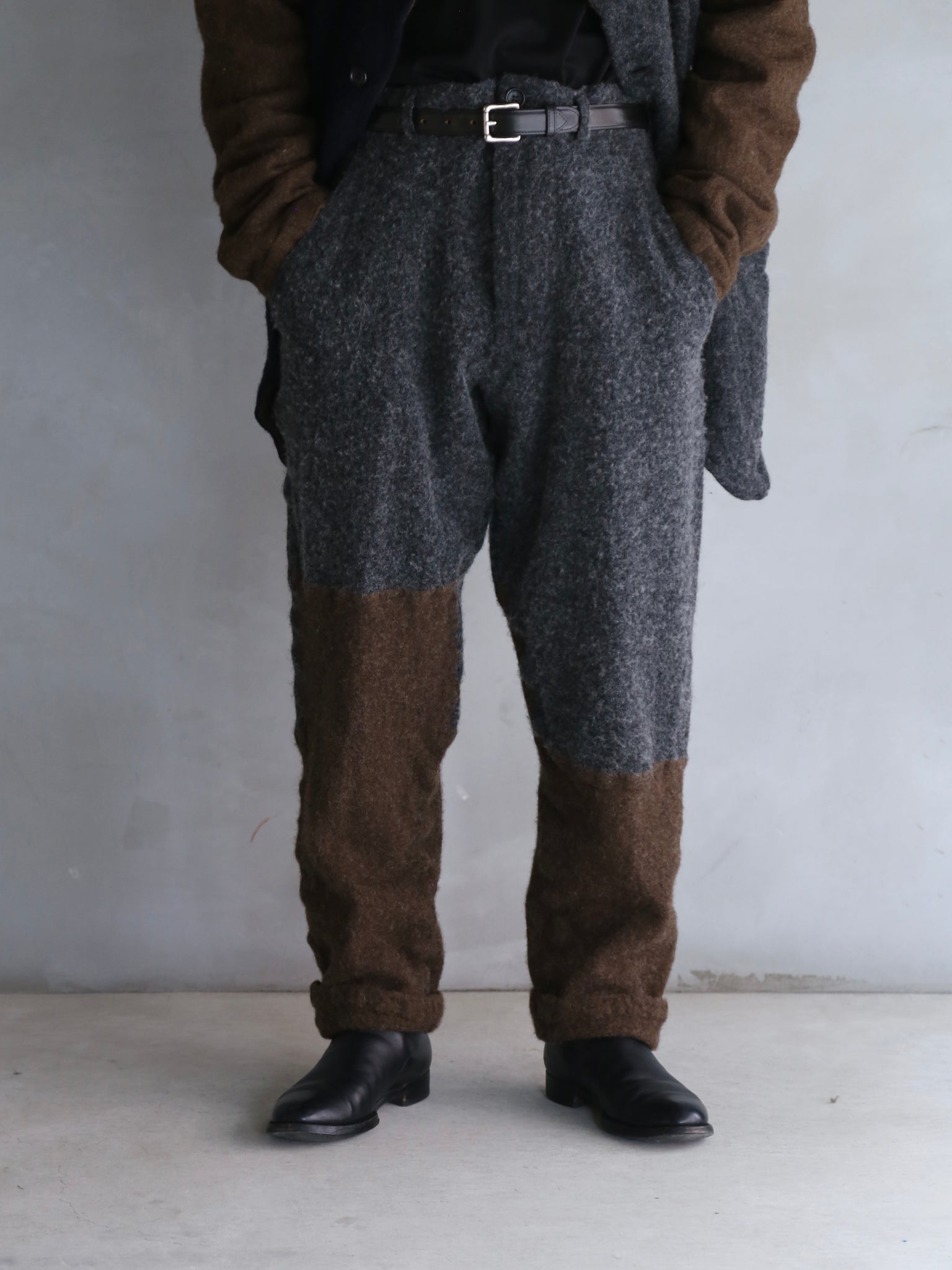 【COMME des GARCONS SHIRT】wool nylon medium tweed garment treated (PT)