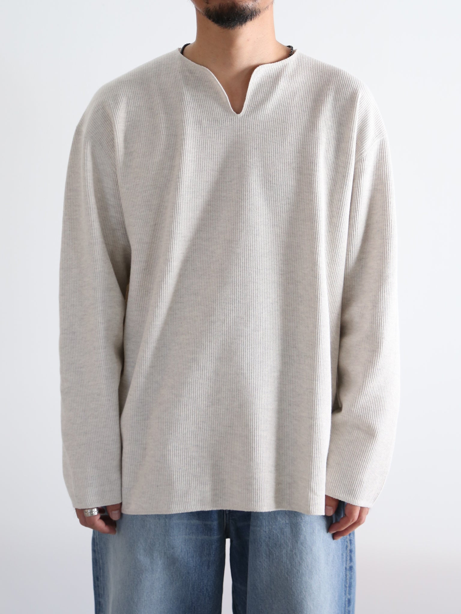 【blurhmsROOTSTOCK】Rough&Smooth Thermal Over Neck L/S (Mens)