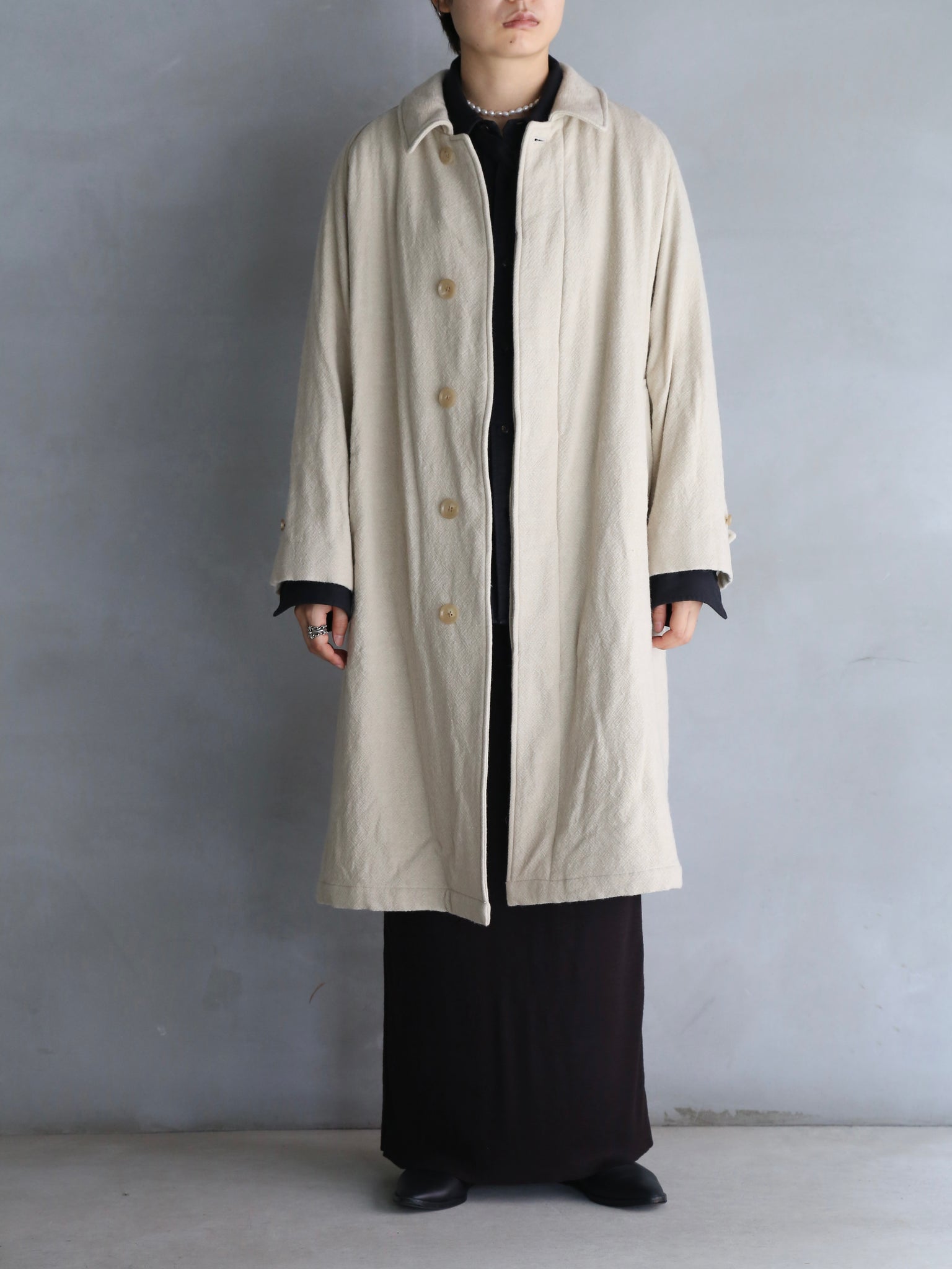 【blurhms】Classic Wool Balmacaan Coat (Mens&Womens)