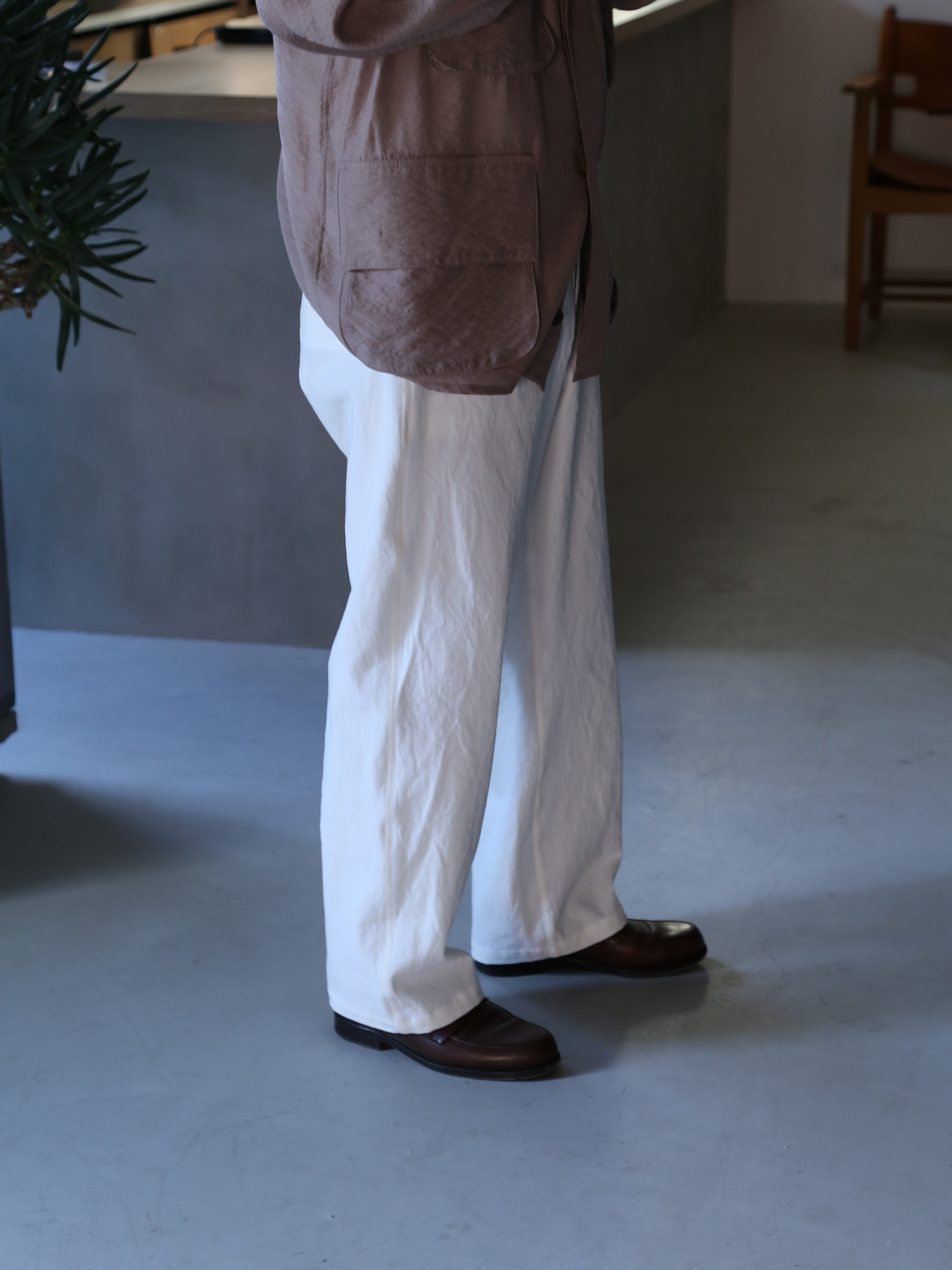 2025 S/S】【HEUGN ユーゲン】Nate US marin cotton twill White