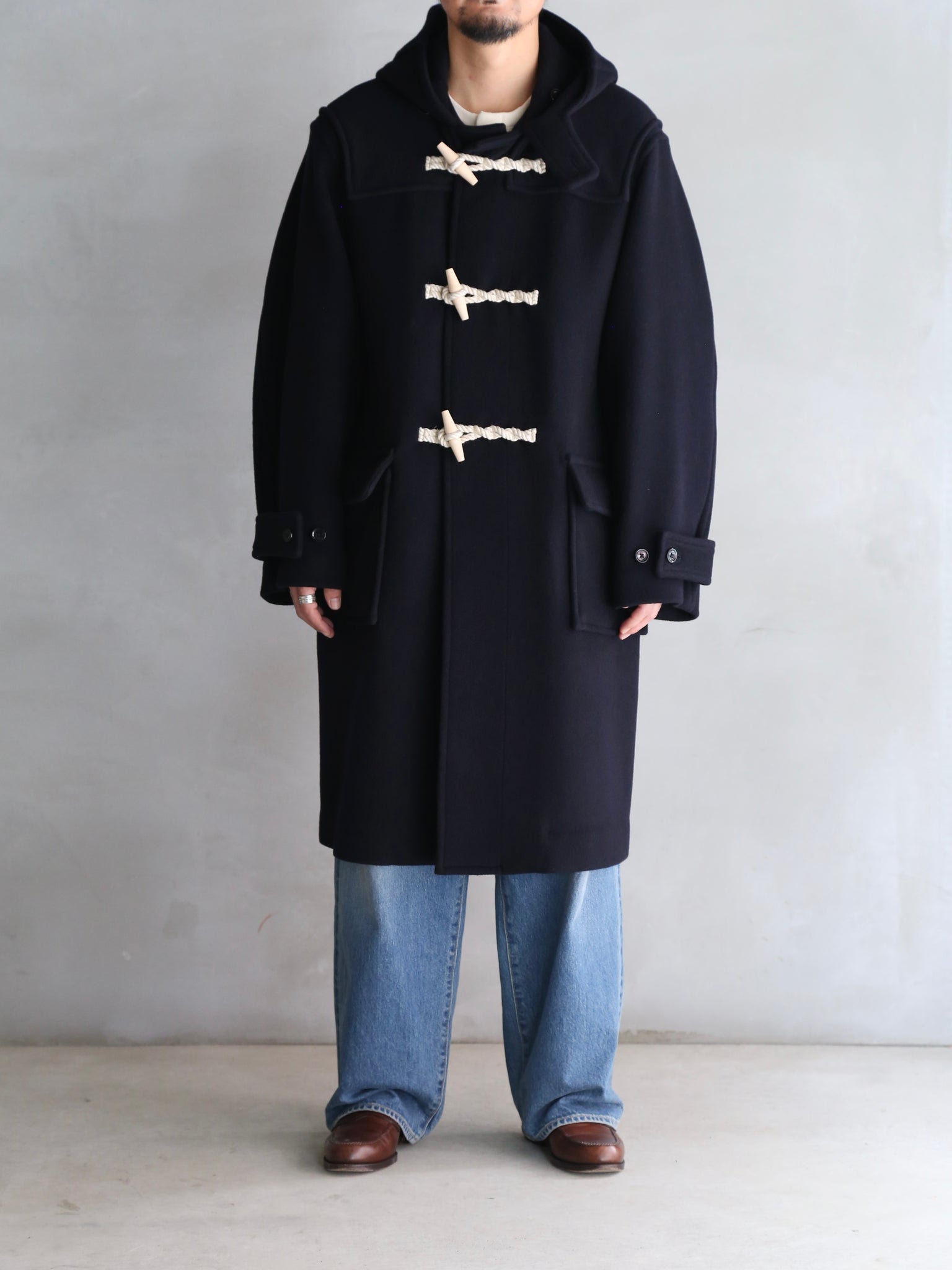 【blurhmsROOTSTOCK】Wool Felton Duffle Coat (Mens&Womens)