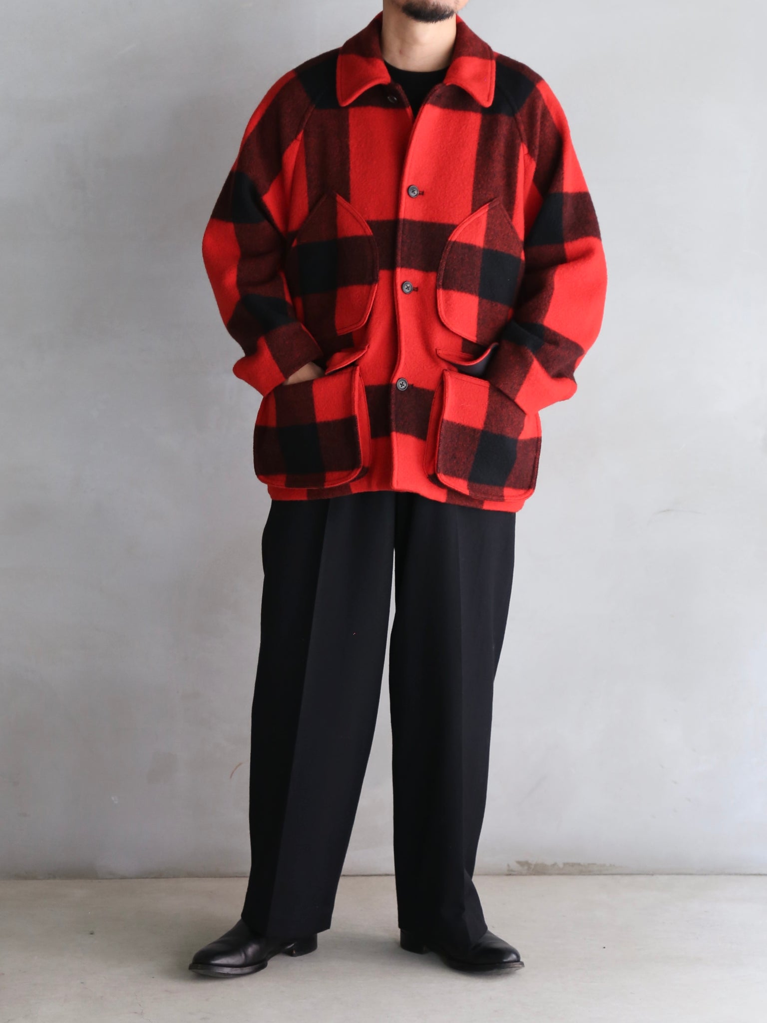 【blurhms】Buffalo Plaid Hunting Jacket (Mens)