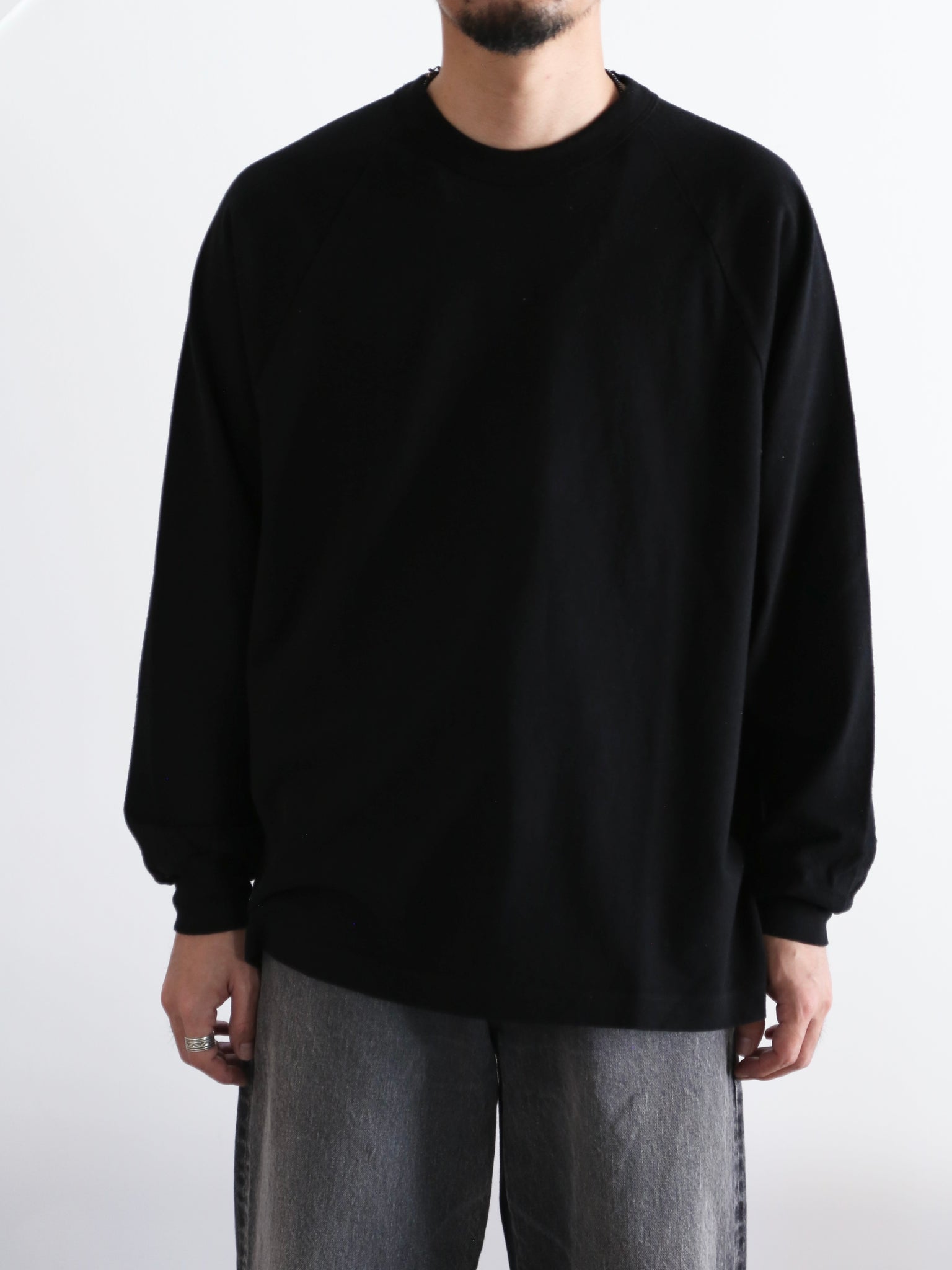 【blurhms】Co/Silk Nep Raglan Tee (Mens)