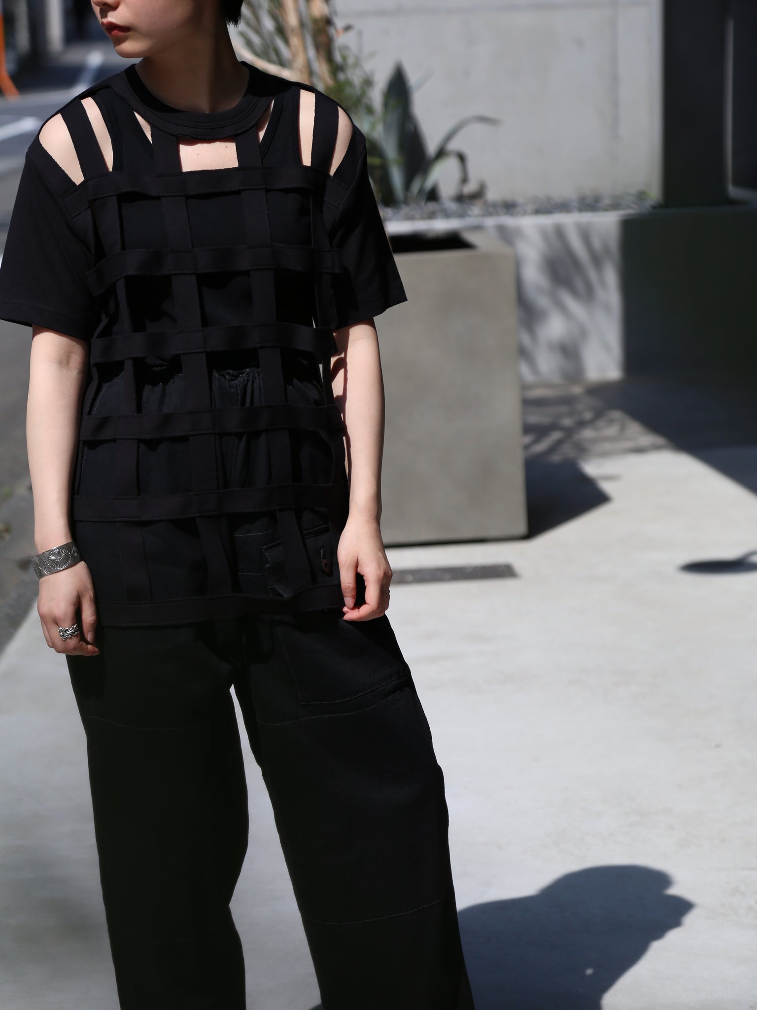 cotton jersey plain x cotton with partial holes