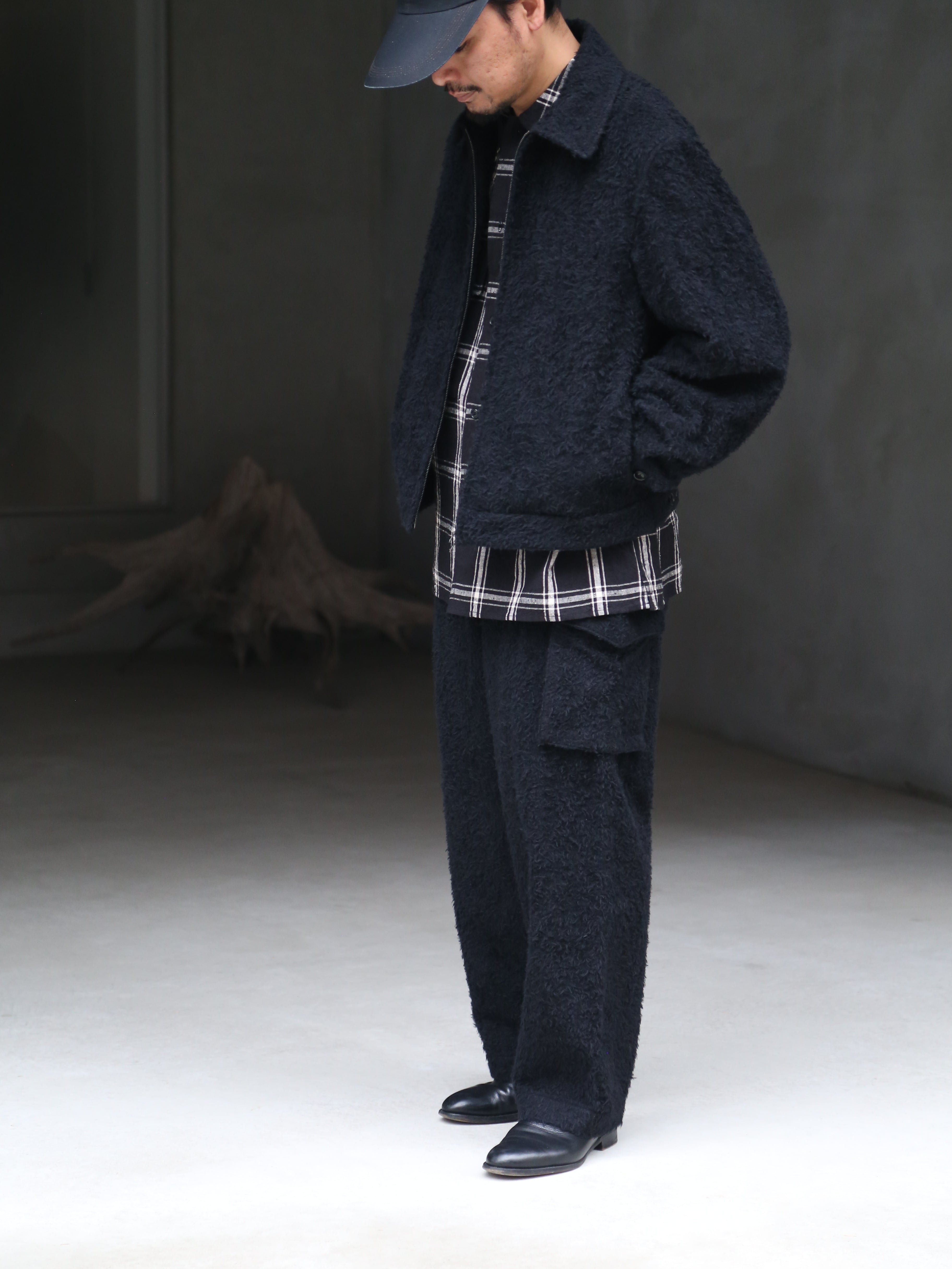 blurhms for END ON END.】Brushed Wool Zip Short Jacket EX (Mens