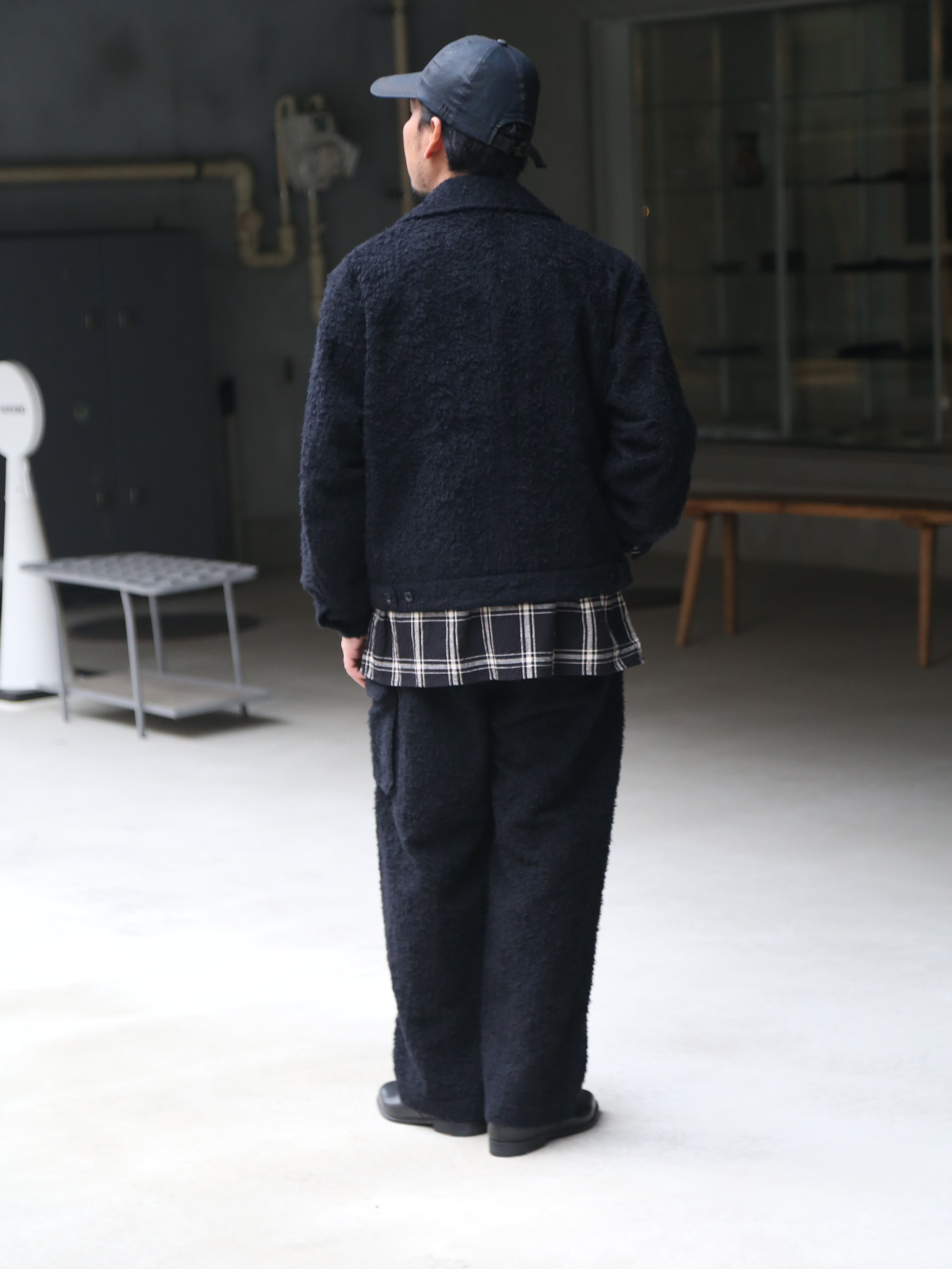 blurhms for END ON END.】Brushed Wool Zip Short Jacket EX (Mens