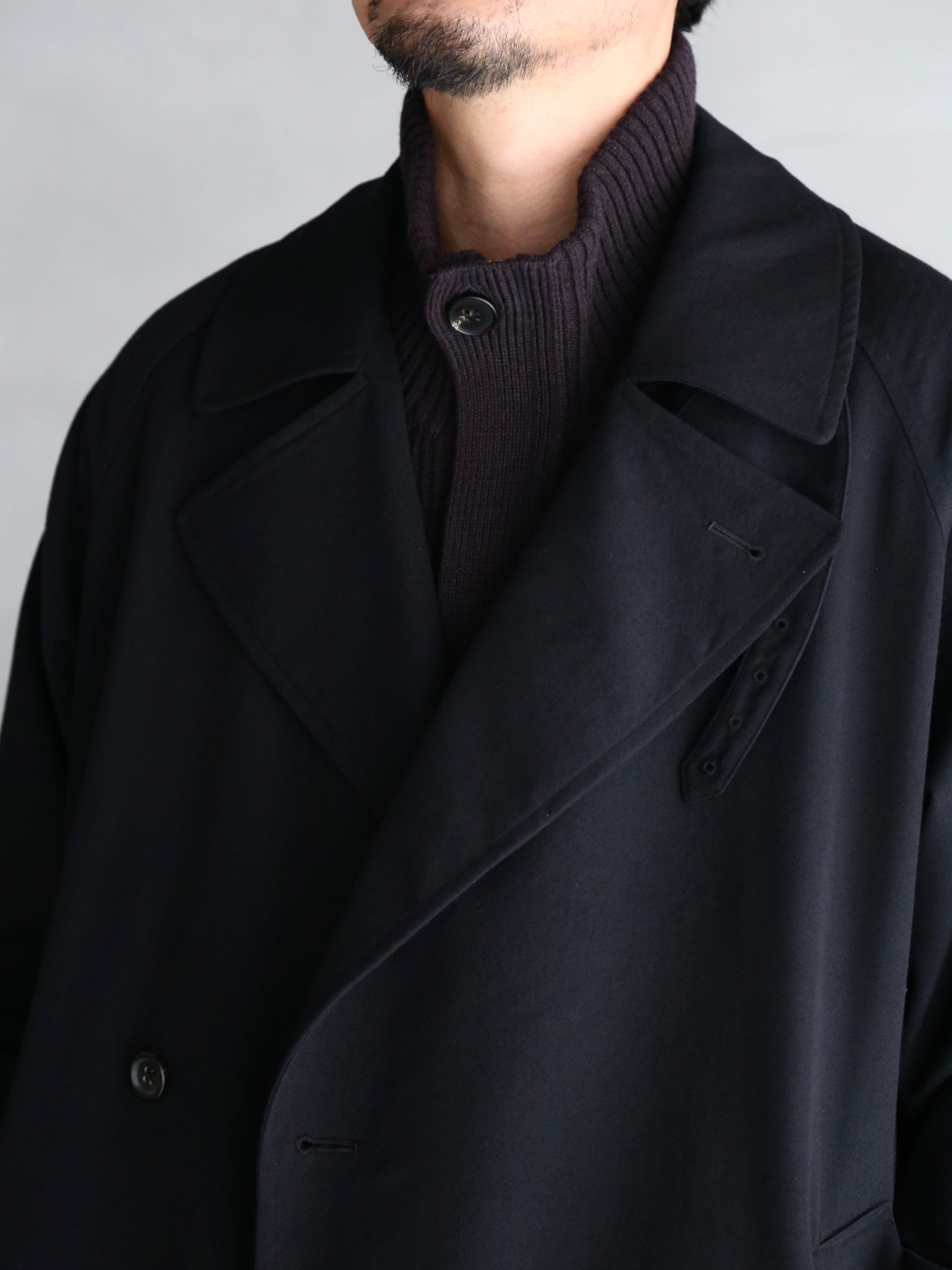 【blurhms】Wool Gabardine Trench Coat (Mens&Womens)