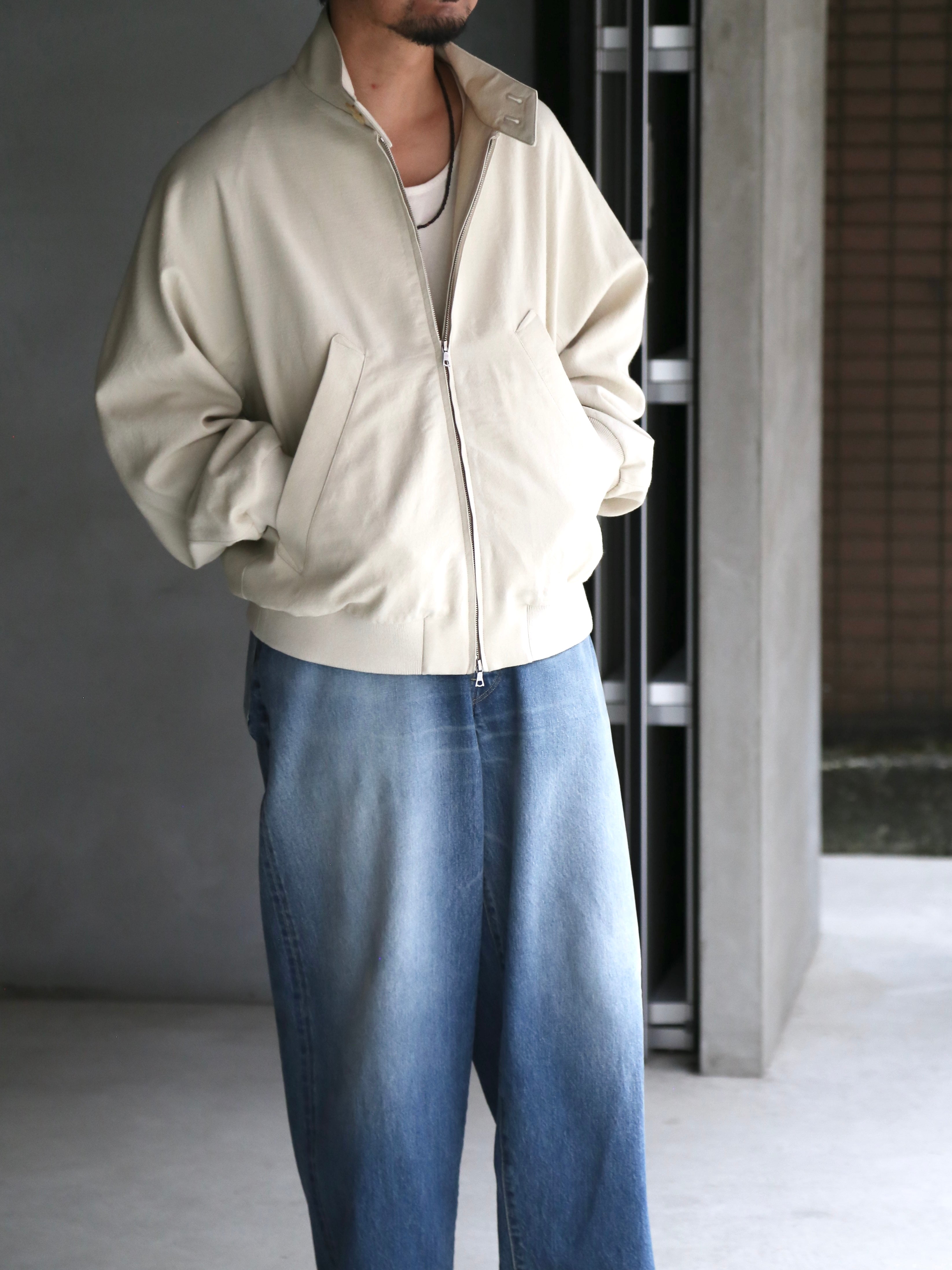 blurhms】Wool Gabardine Harrington Jacket (Mens) – End on End.