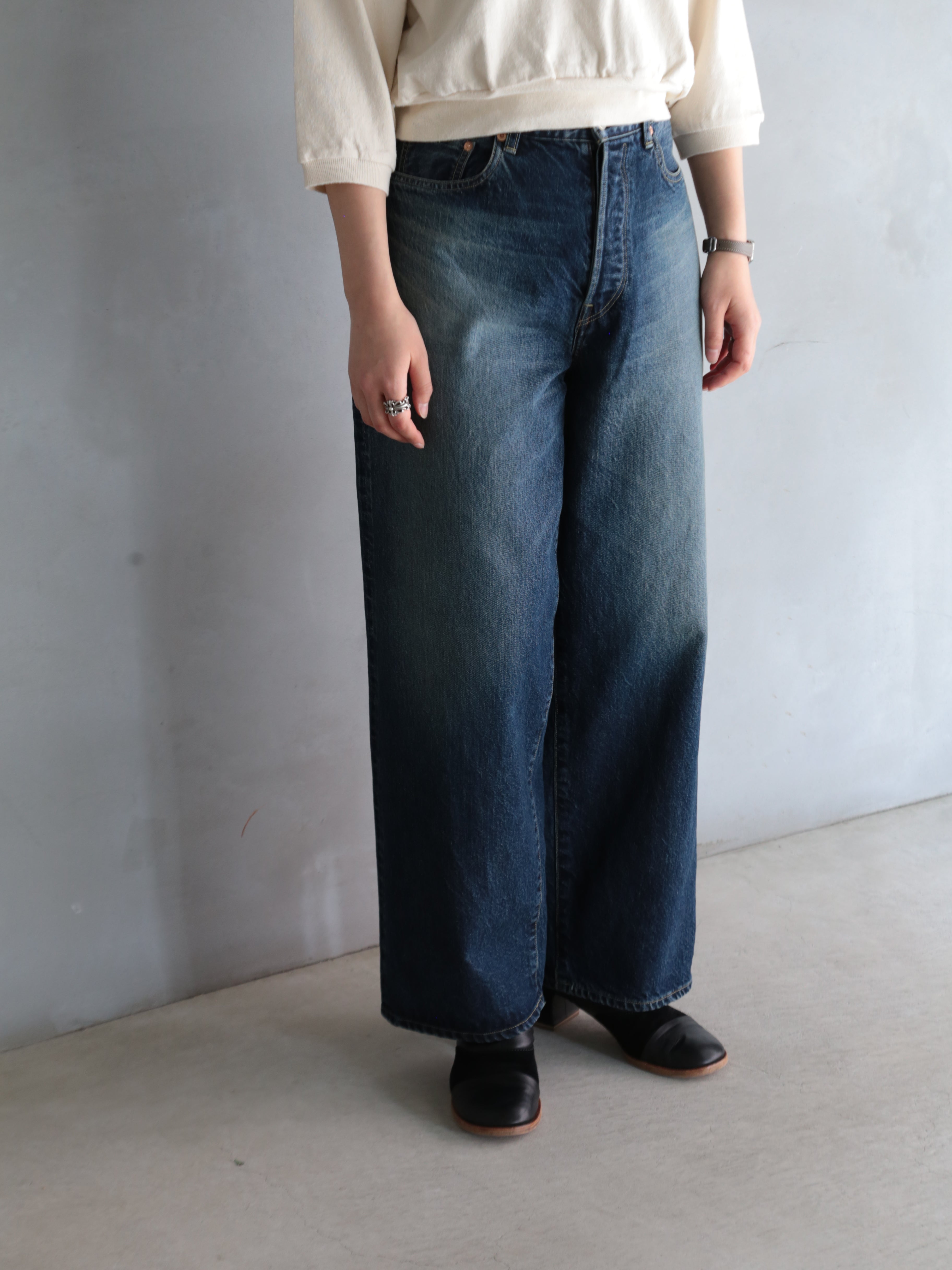 blurhmsROOTSTOCK】13.5oz Denim Pants Wide (Womens) – End on End